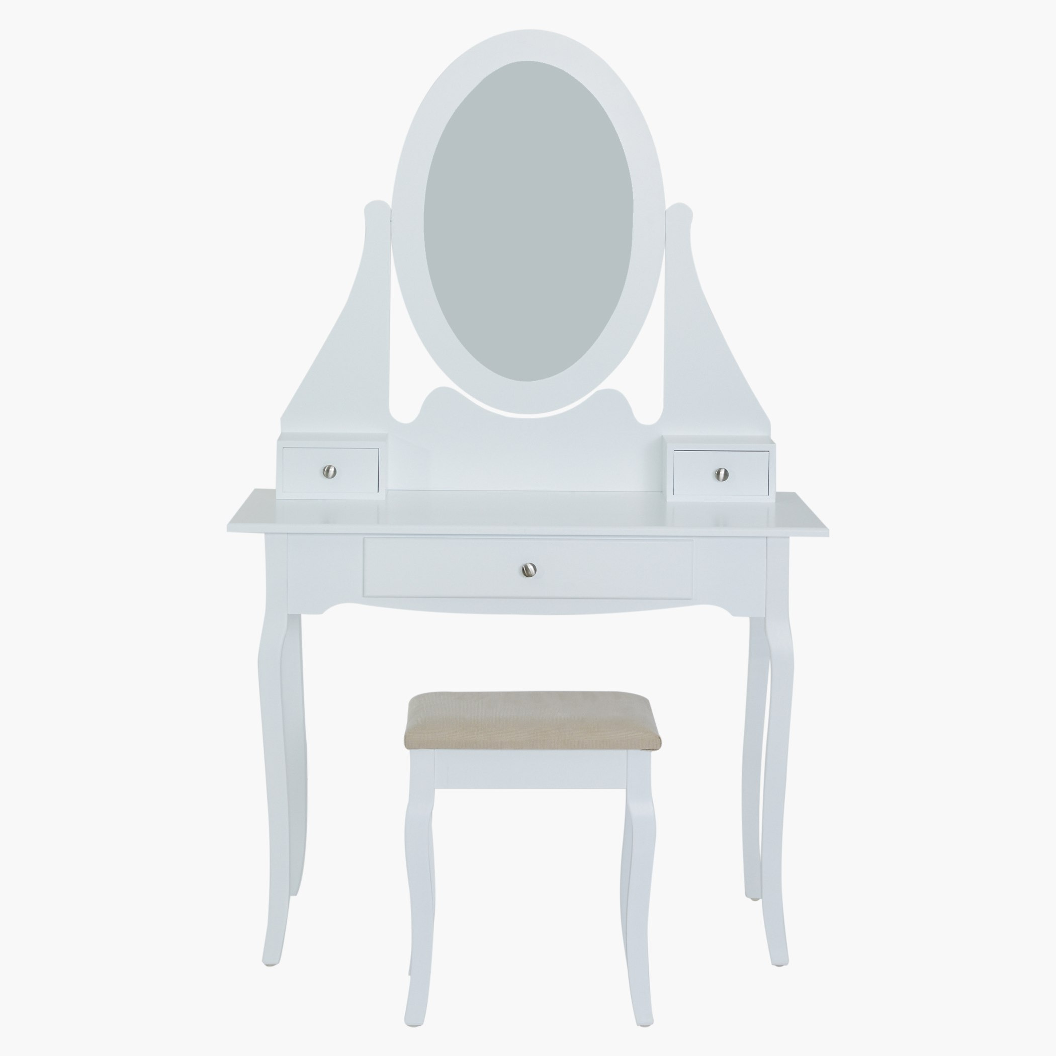 طاولة تزيين بمرآة ومقعد من كوين آن-hbxfurniture-bedroom-dressersandmirrors-image-1