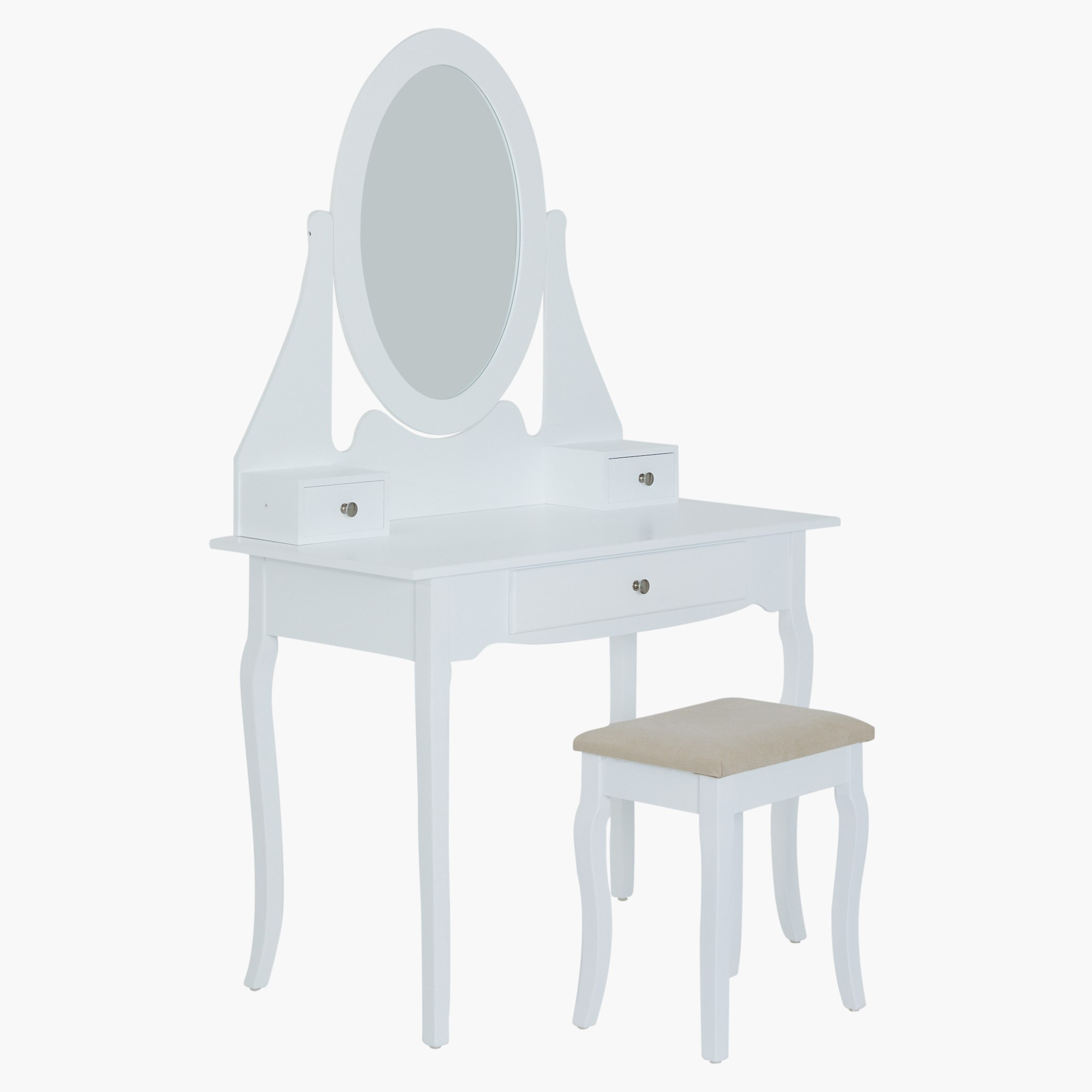 طاولة تزيين بمرآة ومقعد من كوين آن-hbxfurniture-bedroom-dressersandmirrors-image-2