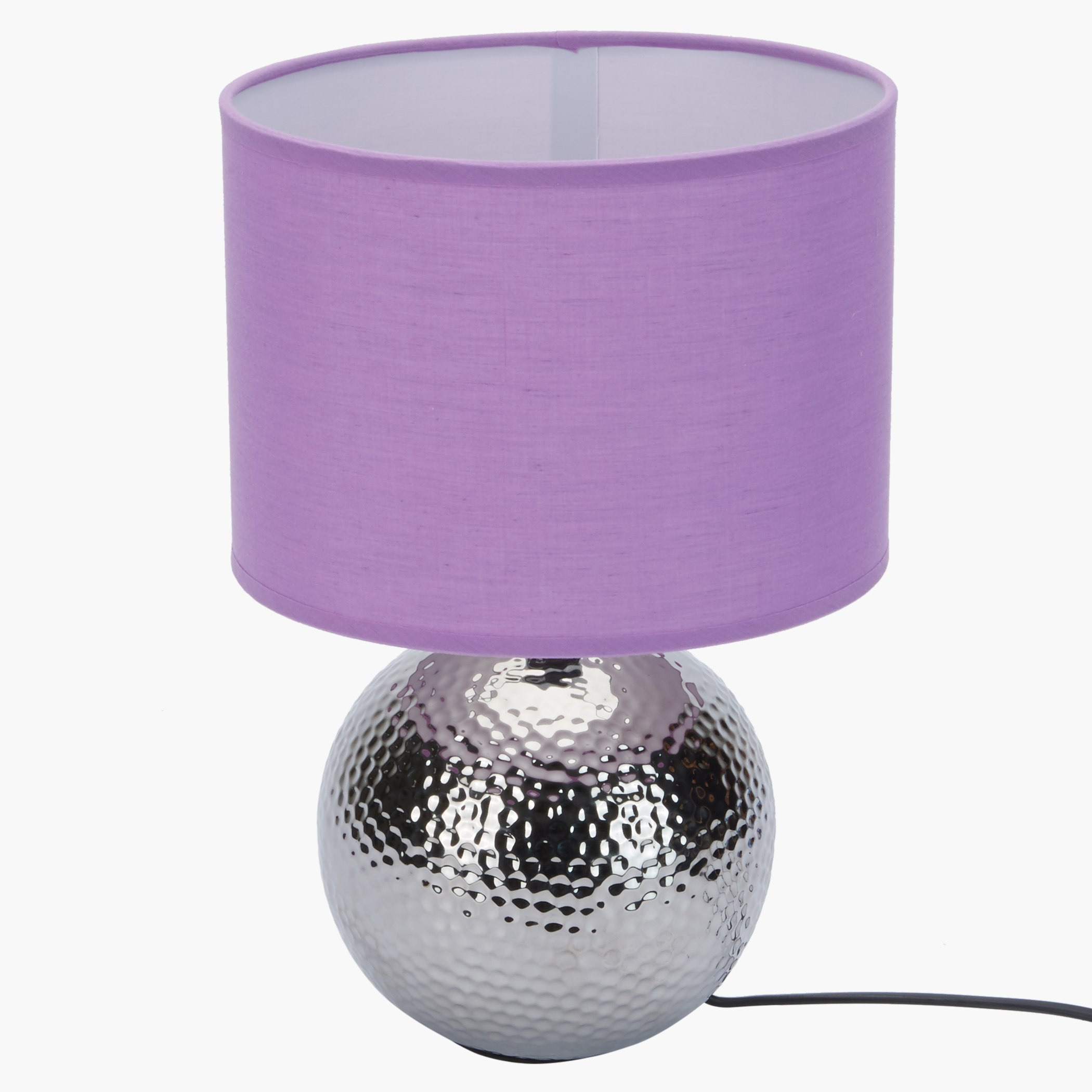 Zink Hammered Ball Electrical Table Lamp-hbxlivingroom-lighting-tablelamps-image-1