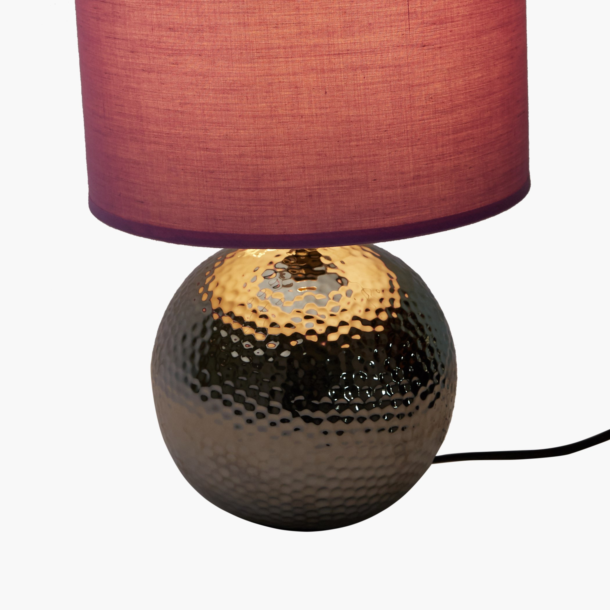 Zink Hammered Ball Electrical Table Lamp-hbxlivingroom-lighting-tablelamps-image-4
