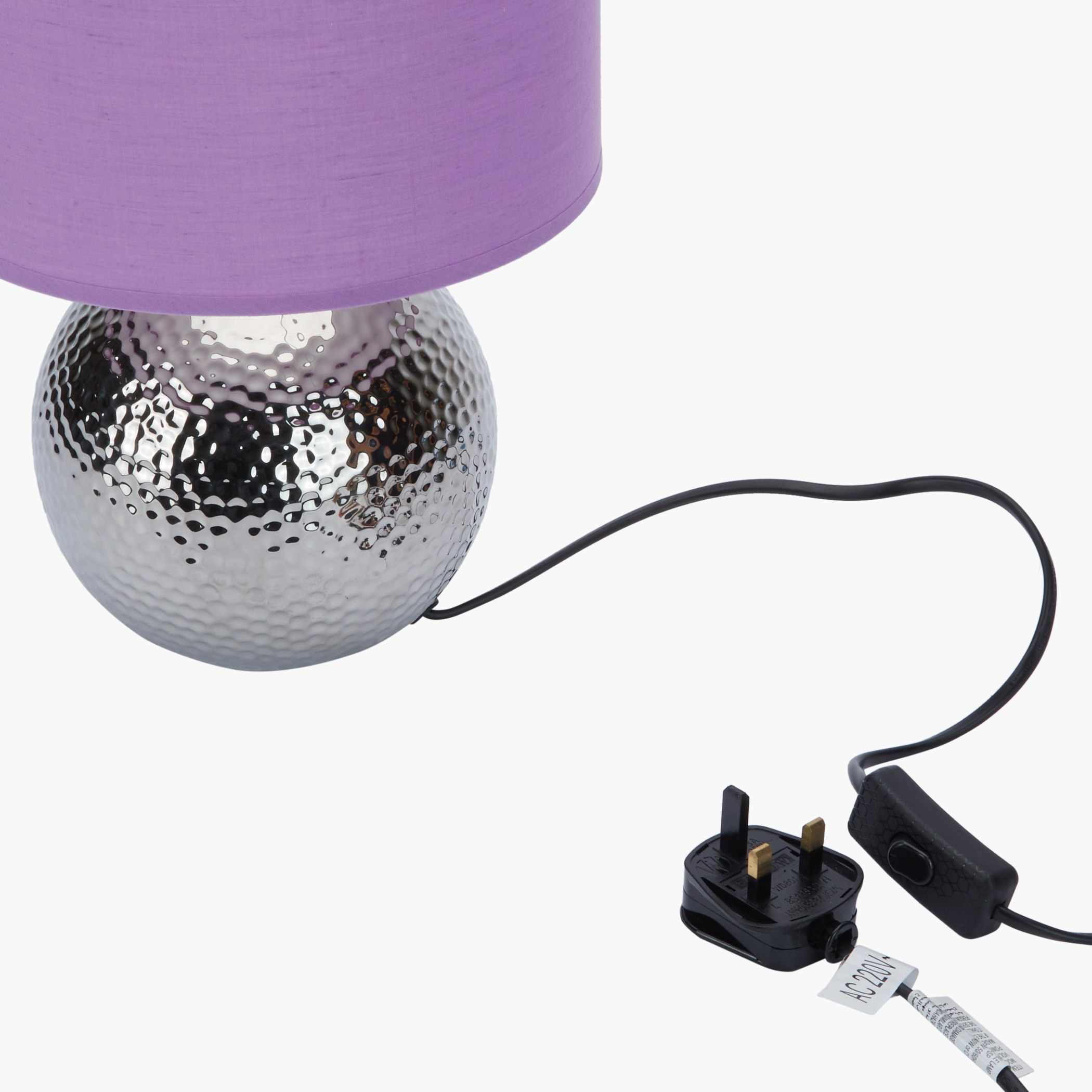 Zink Hammered Ball Electrical Table Lamp-hbxlivingroom-lighting-tablelamps-image-5