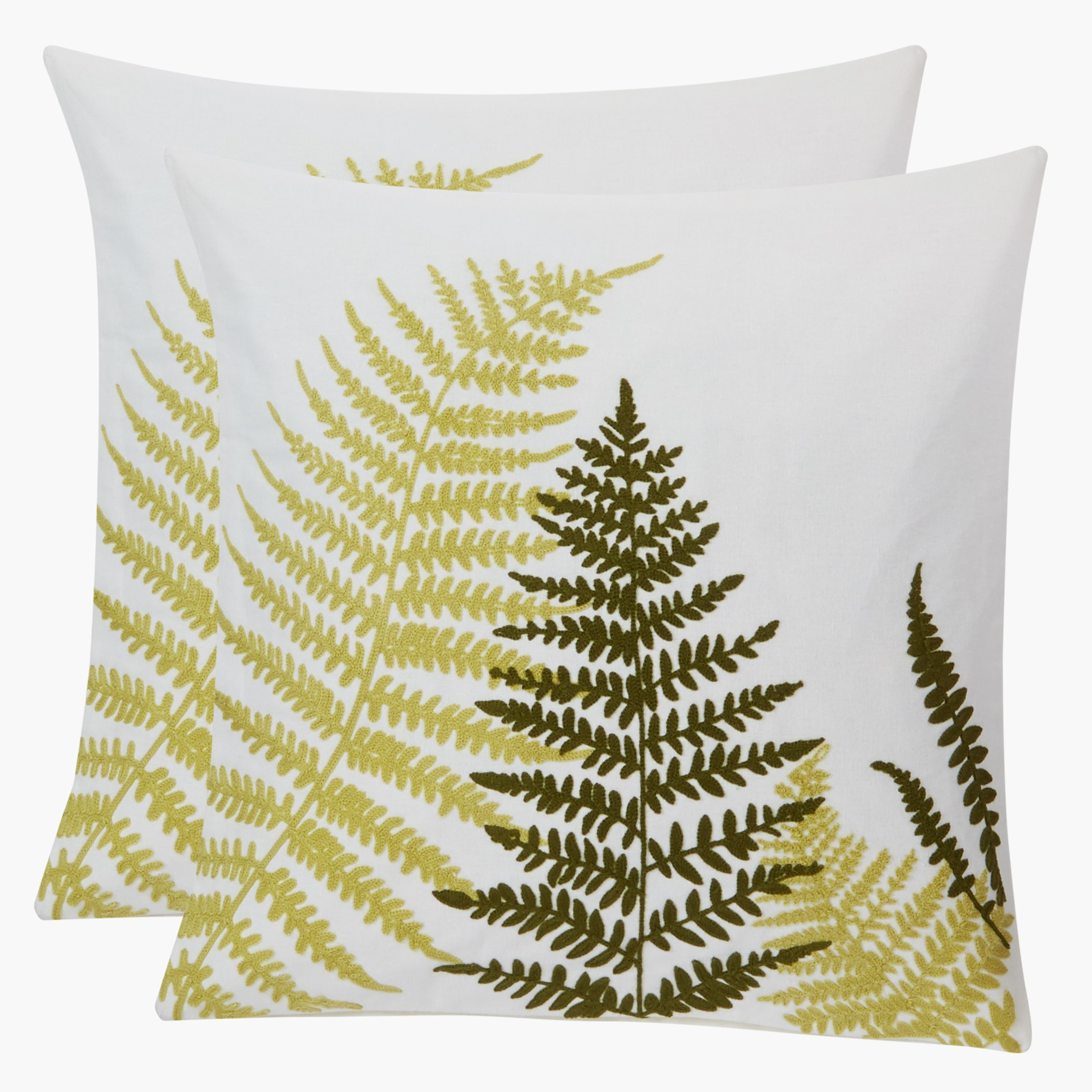 Fern Embroidered Cushion Cover - 45x45 cm-hbxhomeware-cushionsandcovers-cushioncovers-image-1