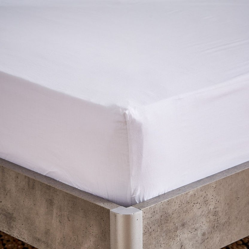 Essential Cotton Twin Fitted Sheet - 120x200+25 cm-Sheets and Pillow Covers-image-3
