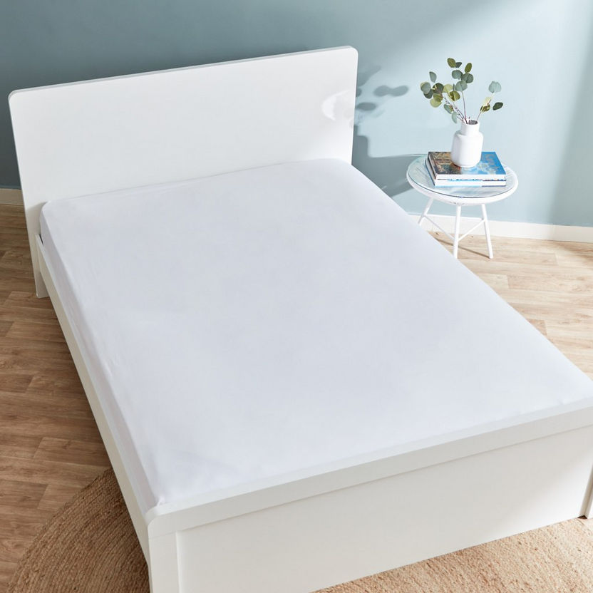Essential Super King Cotton Fitted Sheet - 200x200+25 cm-Sheets and Pillow Covers-image-4