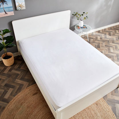 Essential Textured Super King Flat Sheet - 270x260 cm-Sheets and Pillow Covers-image-2