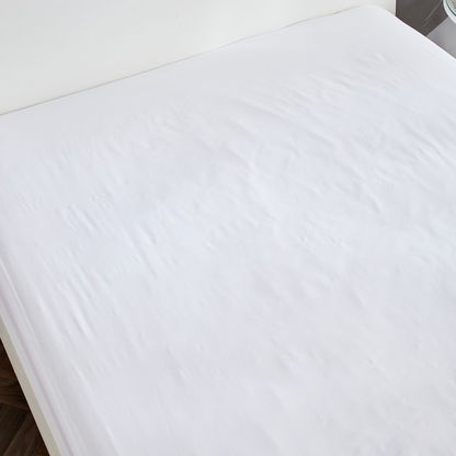 Essential Textured Super King Flat Sheet - 270x260 cm-Sheets and Pillow Covers-image-3