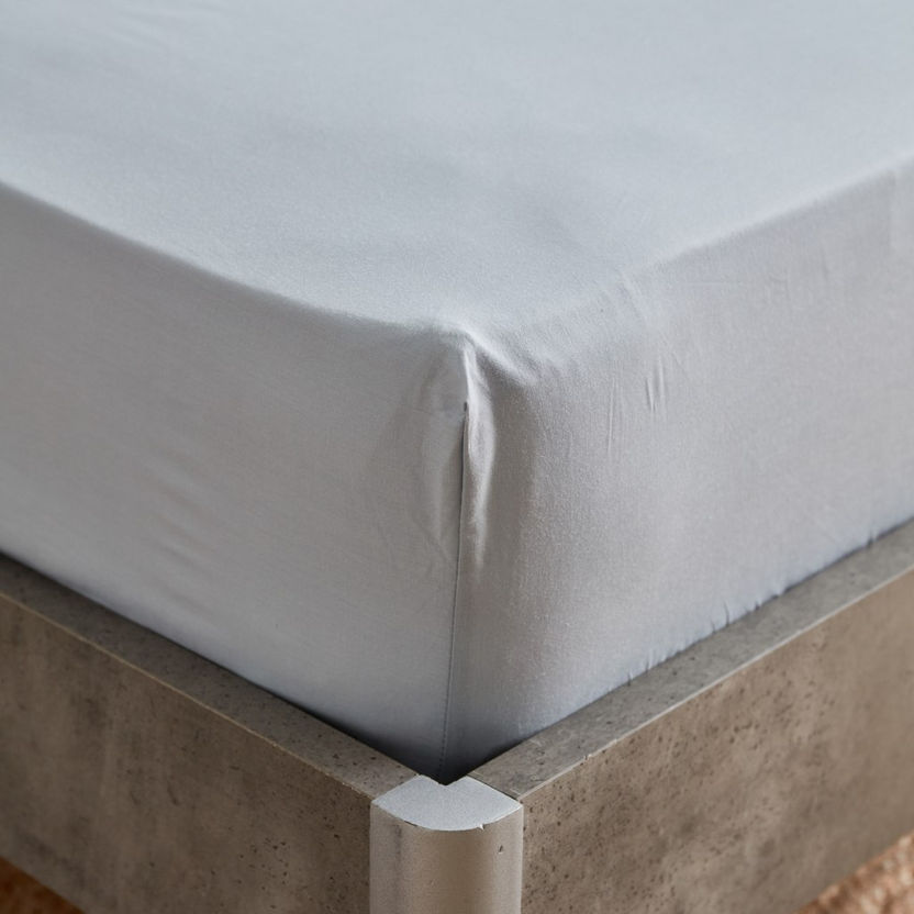 Essential Cotton Twin Fitted Sheet - 120x200+25 cm-Sheets and Pillow Covers-image-2