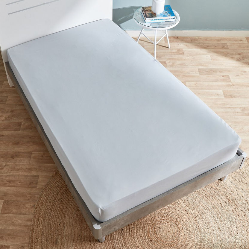 Essential Cotton Twin Fitted Sheet - 120x200+25 cm-Sheets and Pillow Covers-image-4