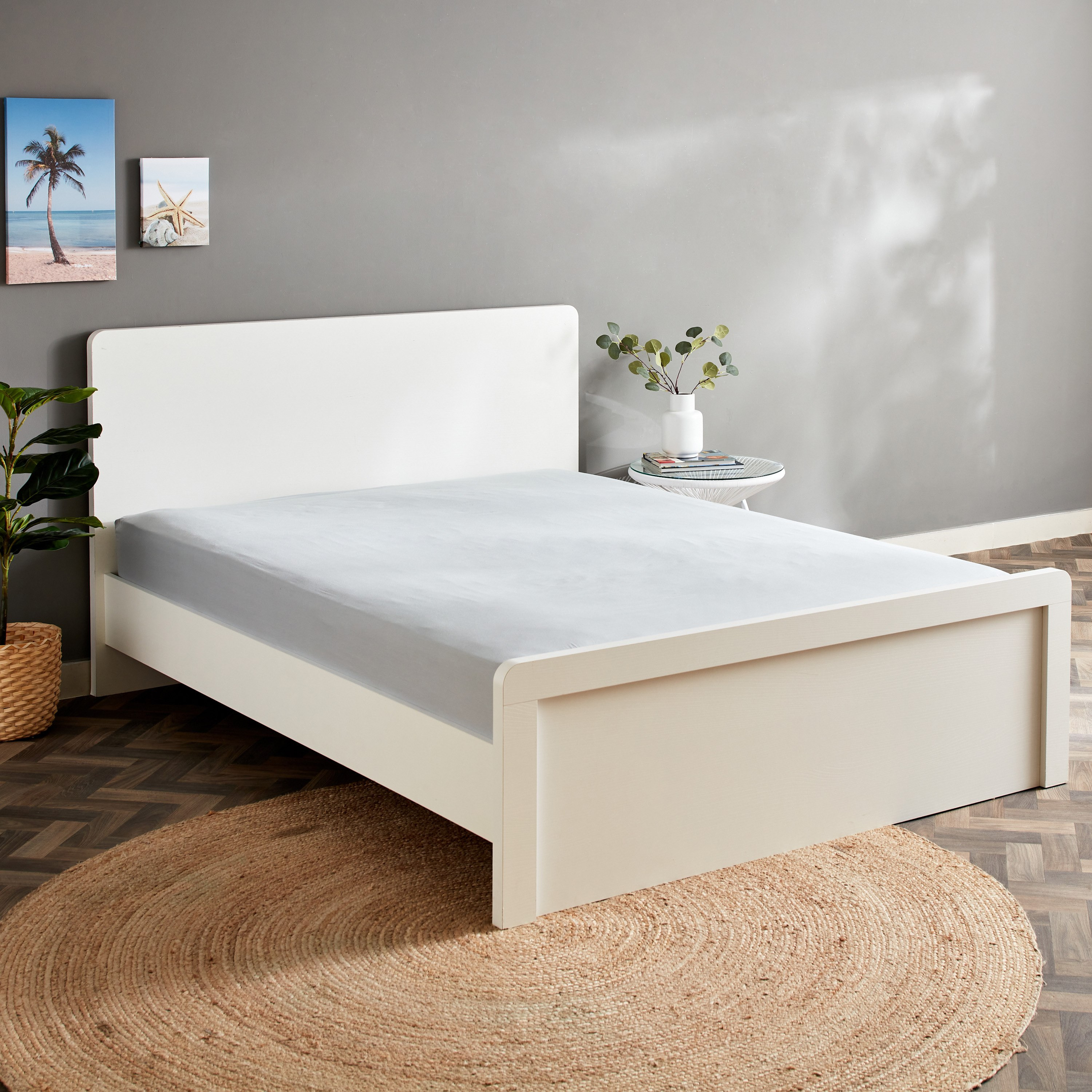 Essential Textured Super King Flat Sheet - 270x260 cm-hbxhomeware-bedding-flatsheets-image-1