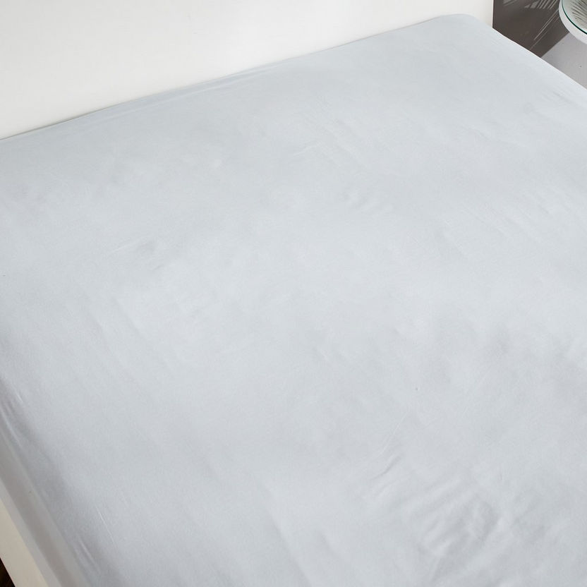 Essential Textured Super King Flat Sheet - 270x260 cm-Sheets and Pillow Covers-image-2