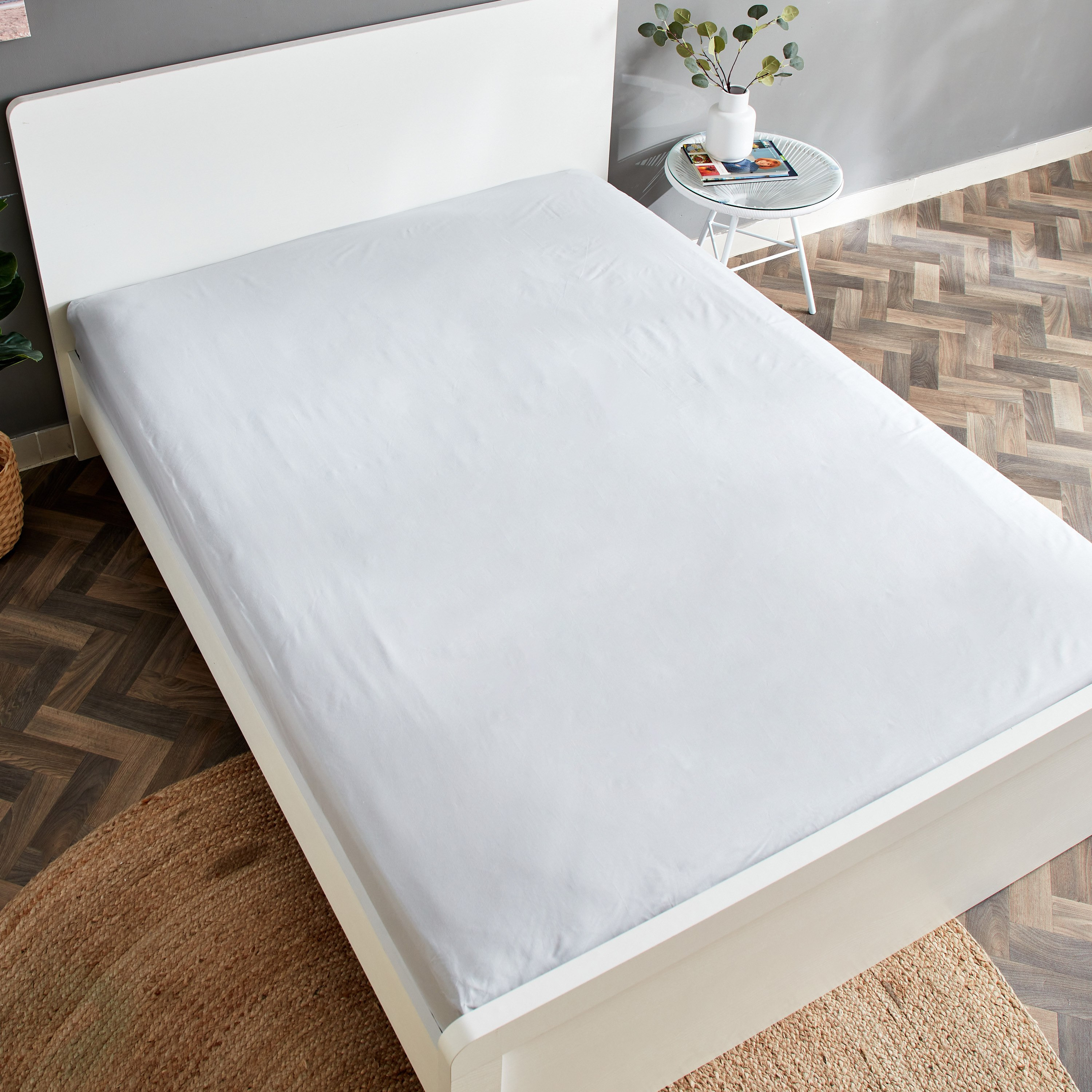 Essential Textured Super King Flat Sheet - 270x260 cm-hbxhomeware-bedding-flatsheets-image-4