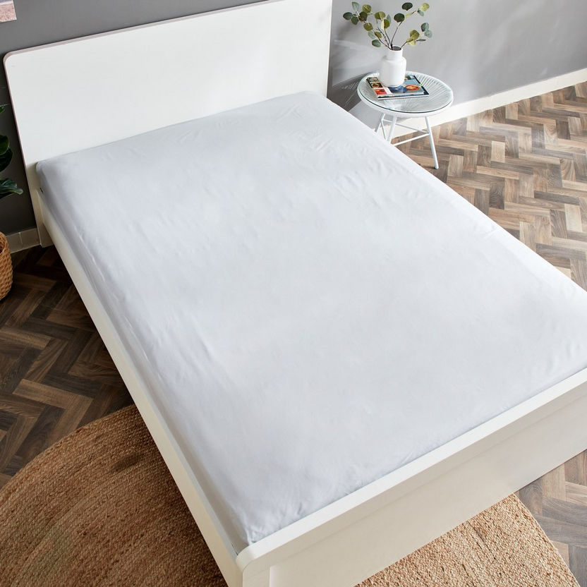 Essential Textured Super King Flat Sheet - 270x260 cm-Sheets and Pillow Covers-image-3