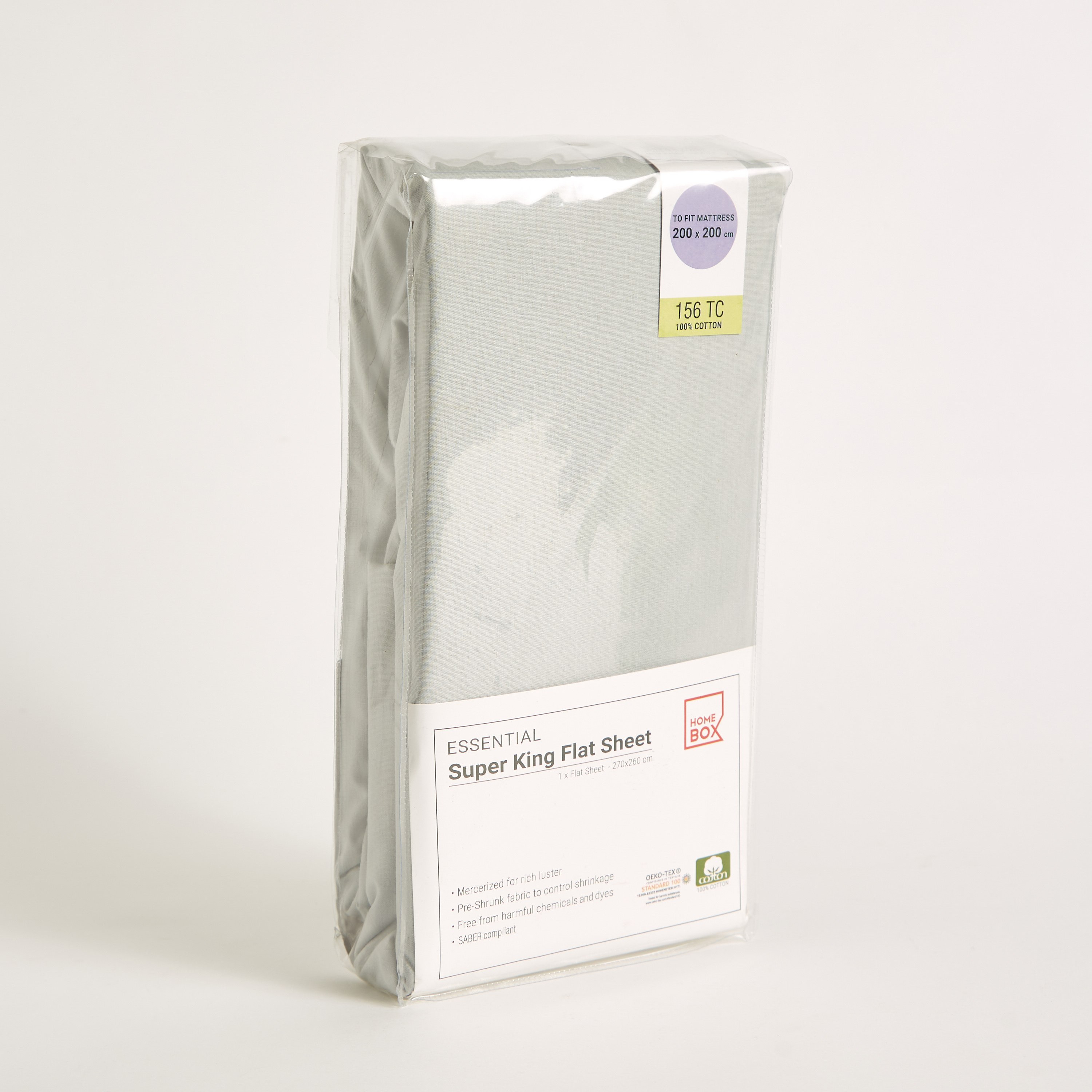 Essential Textured Super King Flat Sheet - 270x260 cm-hbxhomeware-bedding-flatsheets-image-7