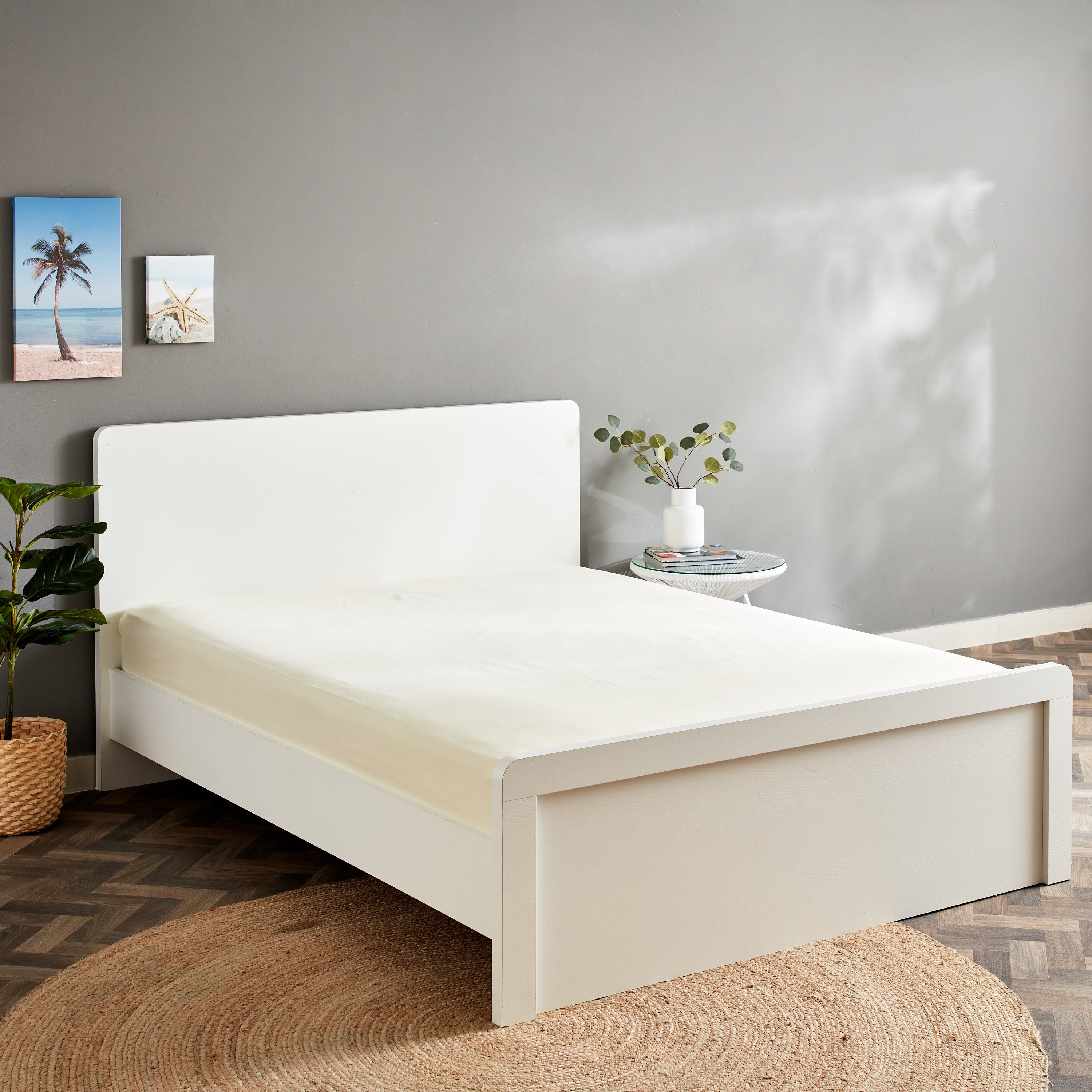 شرشف مطاطي كينج من إيسنشال - 180x200+25 سم-hbxhomeware-hbxbedroom-image-1