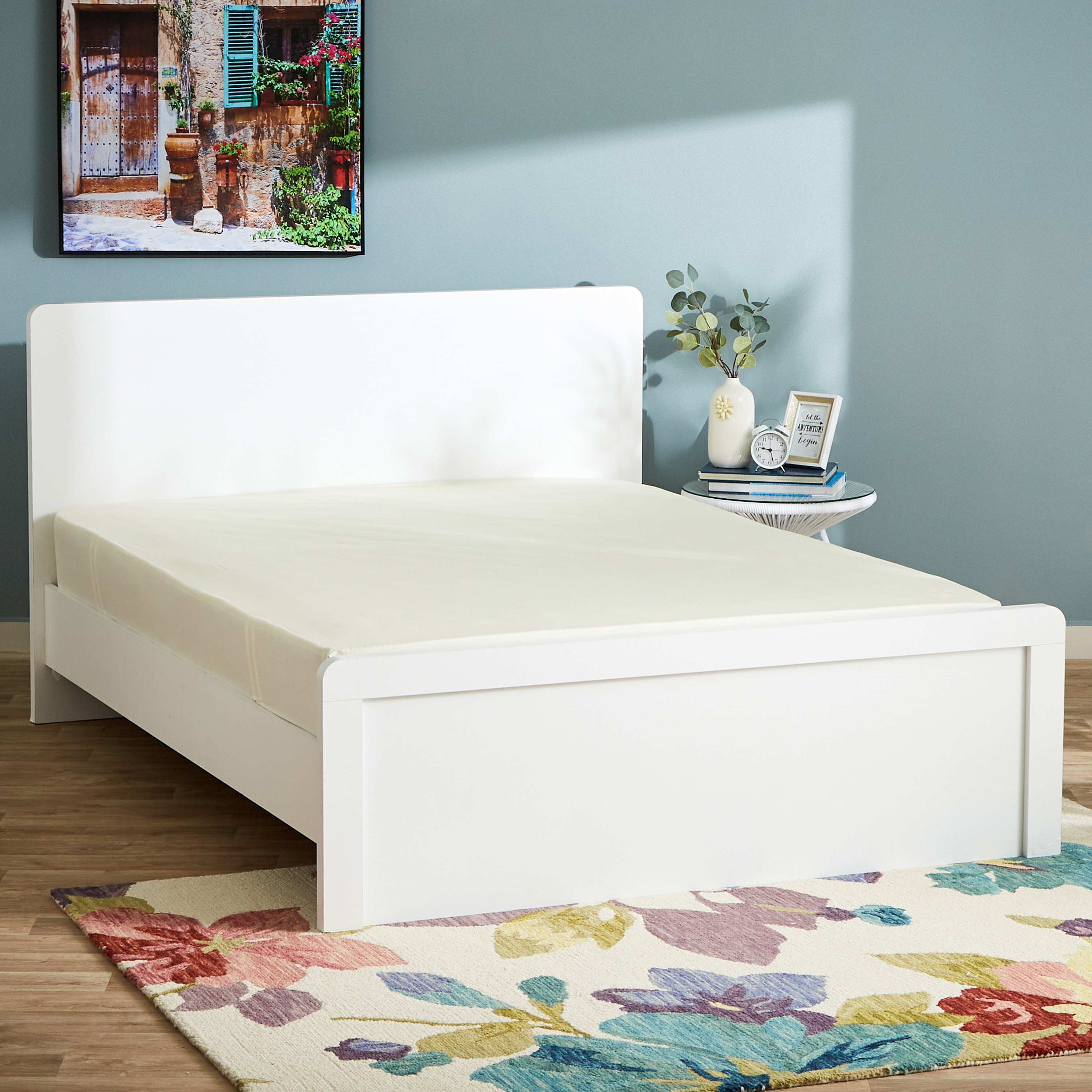 شرشف مطاطي سوبر كينج من إيسينشيال - 200x200+25 سم-hbxhomeware-hbxbedroom-image-1