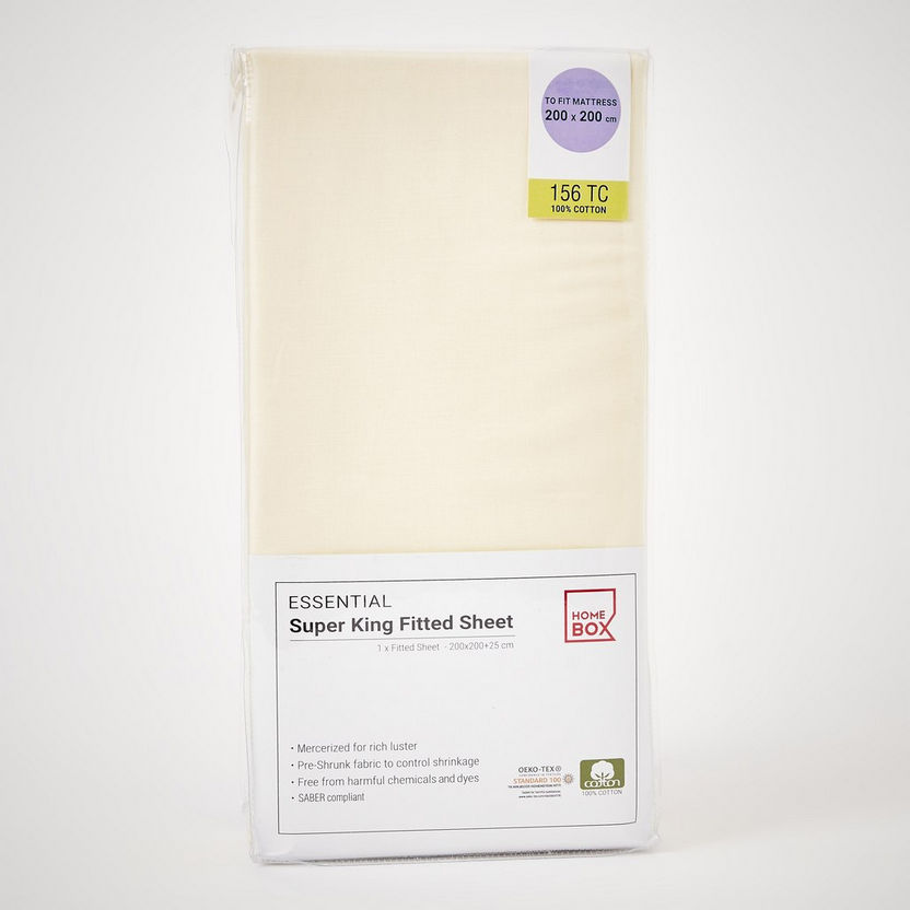 Essential Super King Fitted Sheet - 200x200+25 cm-Sheets & Pillow Covers-image-6