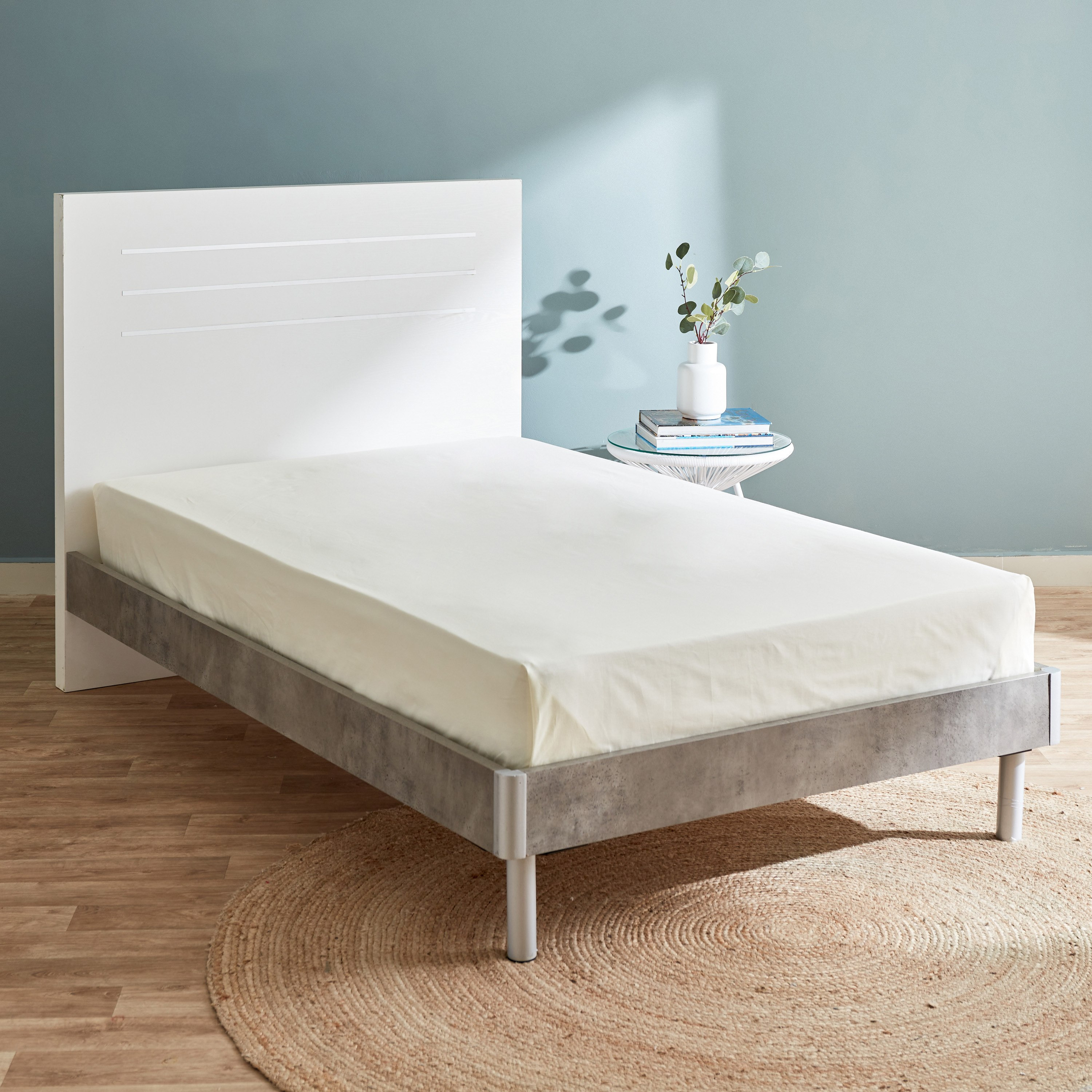 شرشف مسطّح مزدوج من إيسينشيال - 170x260 سم-hbxhomeware-hbxbedroom-image-1