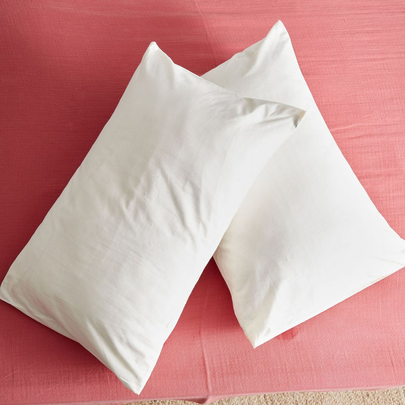 Essential 2-Piece Cotton Pillow Cover Set - 50x75 cm-Sheets and Pillow Covers-image-1