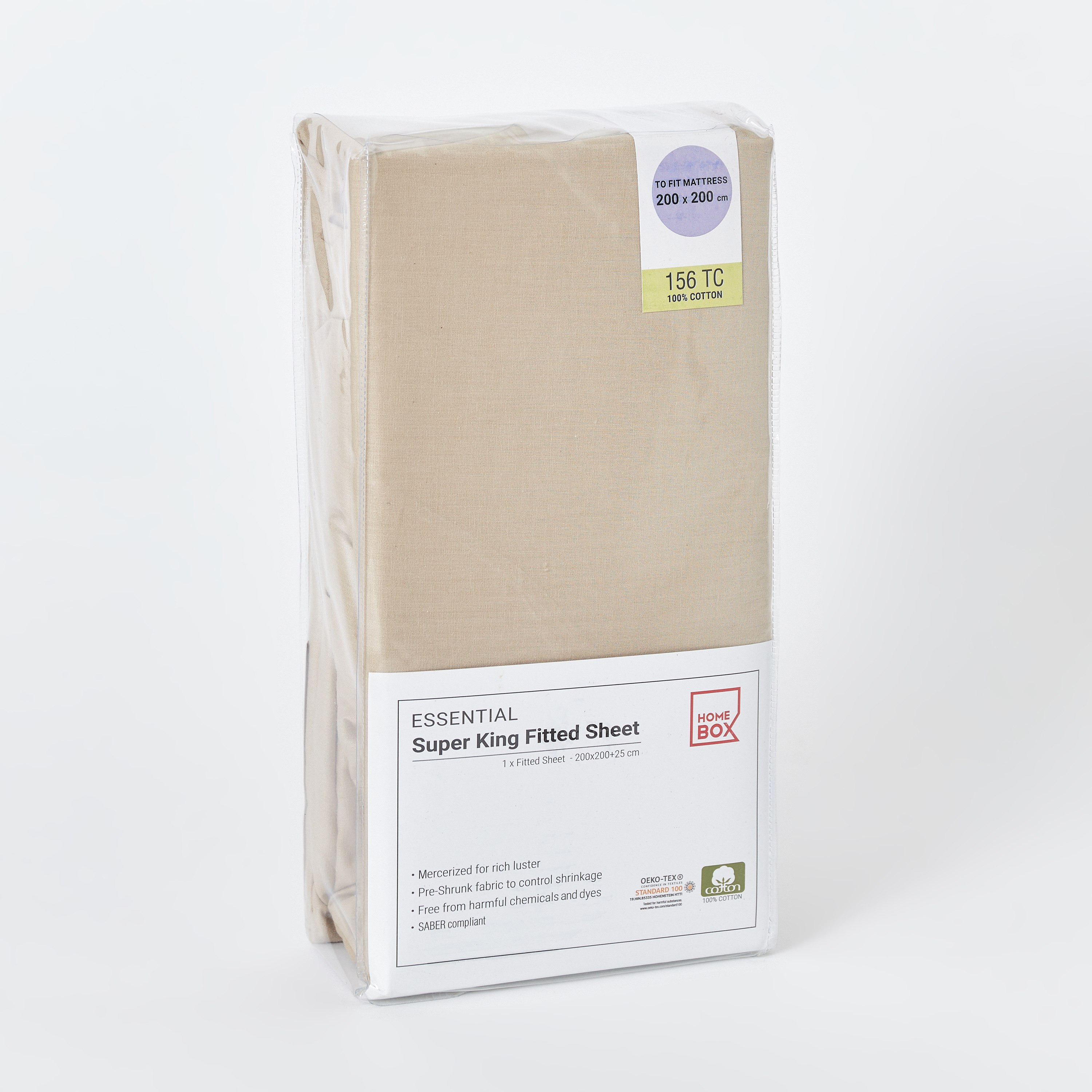 Essential Super King Cotton Fitted Sheet - 200x200+25 cm-hbxhomeware-hbxbedroom-image-8