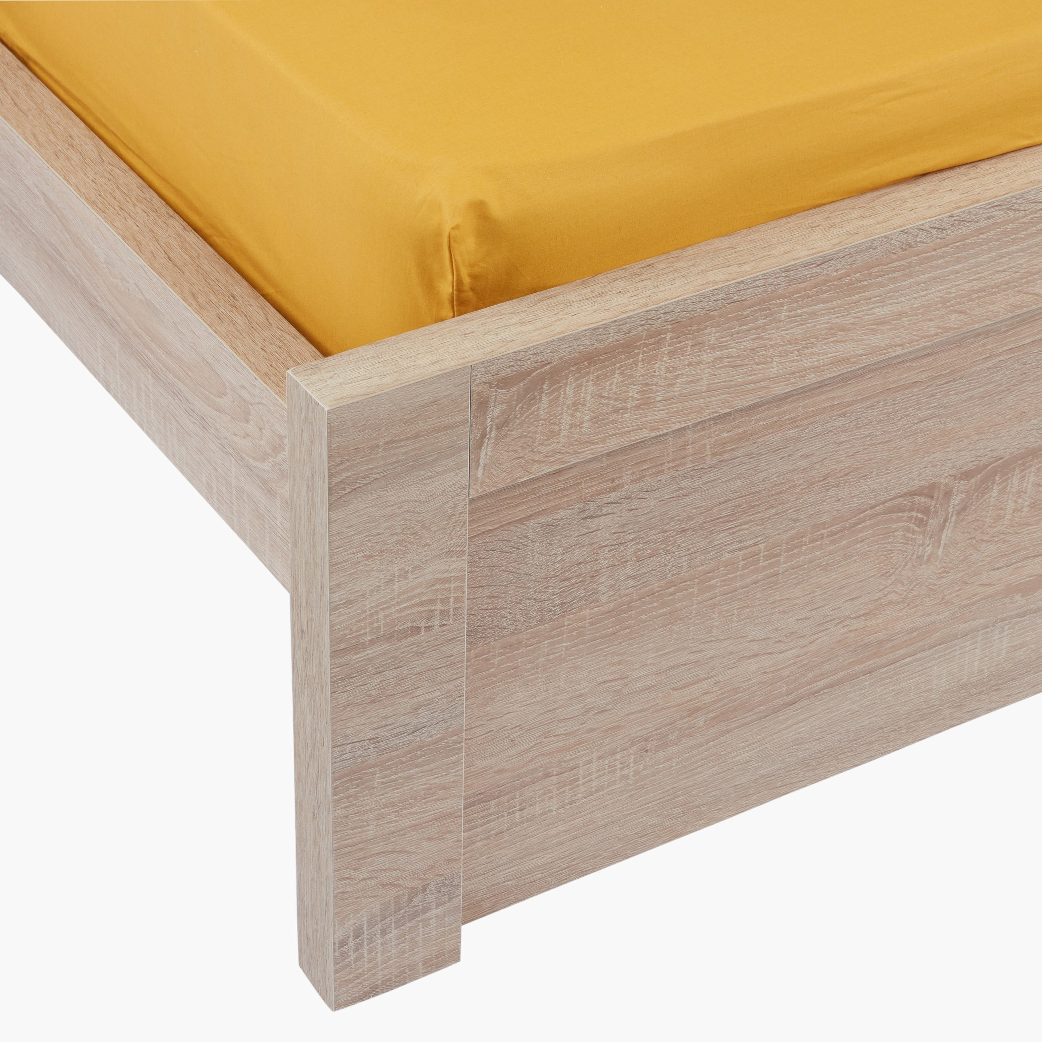 شرشف مطّاطي مزدوج قطن من إسينشيال - 120x200+25 سم-hbxhomeware-hbxbedroom-image-1