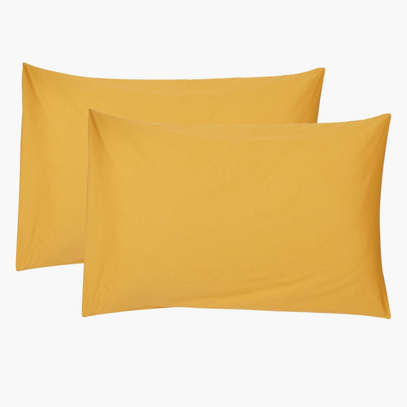 Essential 2-Piece Cotton Pillow Cover Set - 50x75 cm-Pillows and Pillow Cases-image-0