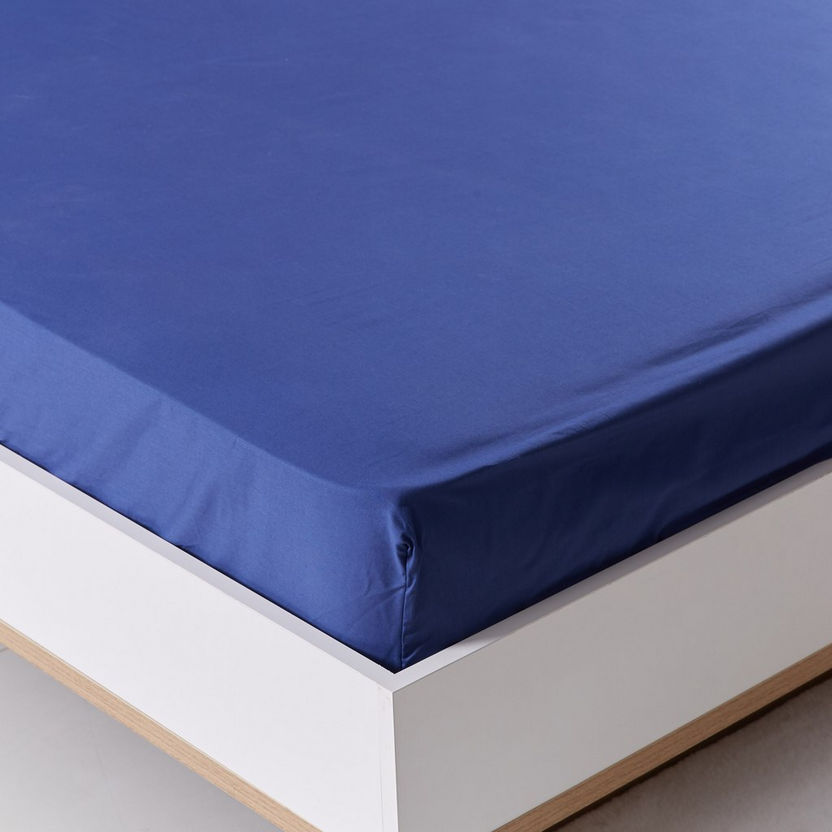 Essential Cotton Twin Fitted Sheet - 120x200x25 cm-Bedsheets-image-2