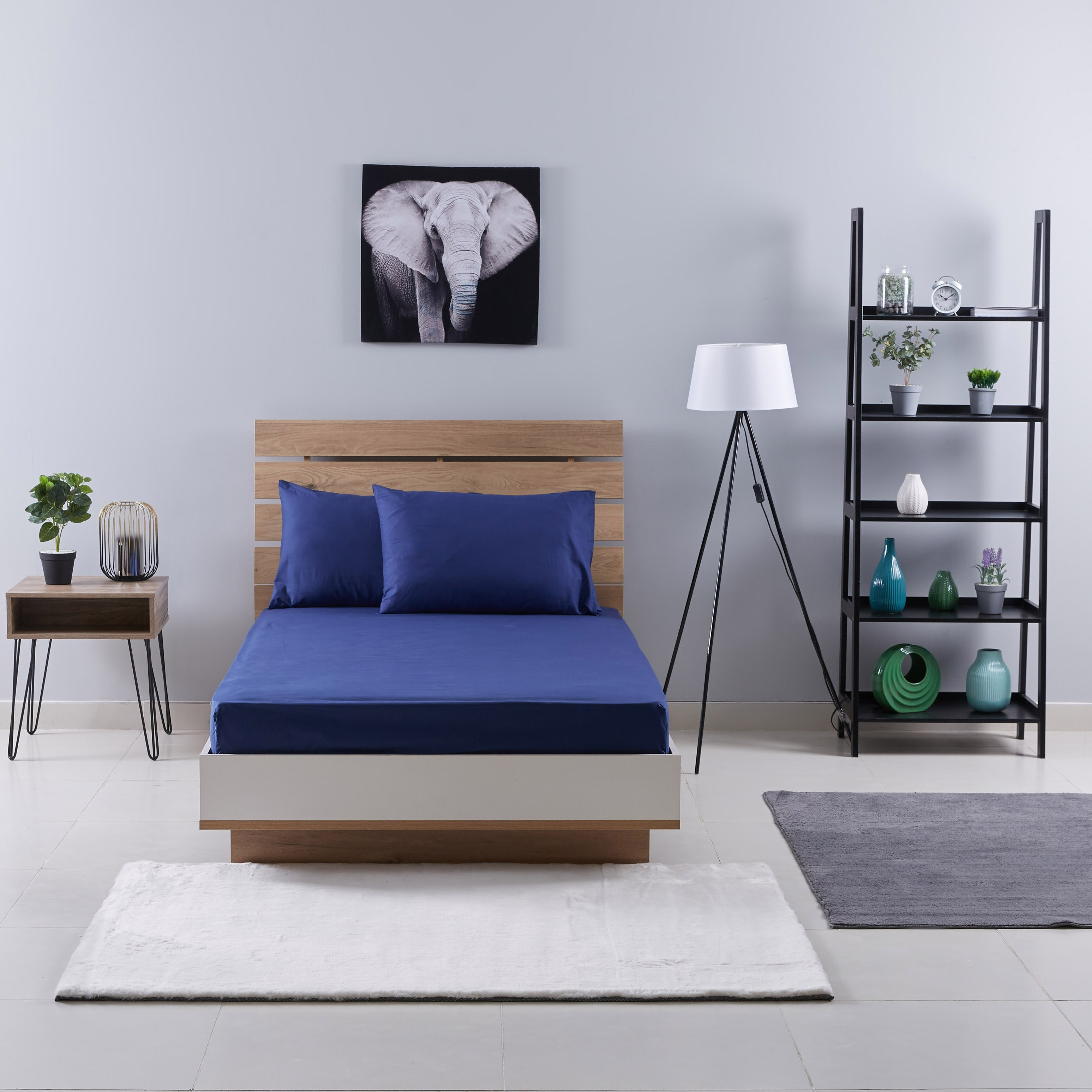 شرشف قطني مسطّح مزدوج من إيسنشال - 170x260 سم-hbxhomeware-hbxkidsandyouth-image-3