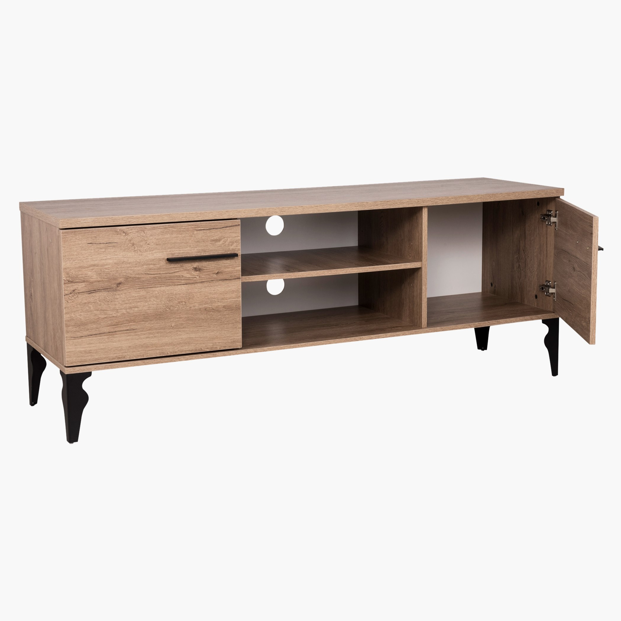 مكتبة تلفاز منخفظة بوحدة تخزين لوكينز حتى 65 بوصة-hbxlivingroom-mediaunitsandstorage-tvunits-image-4