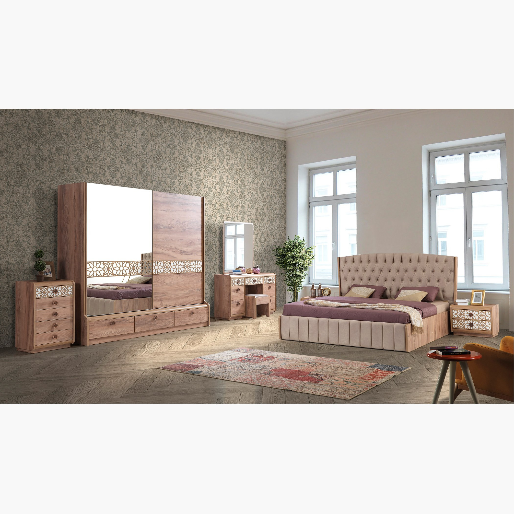 وحدة أدراج منحنية بـ5 أدراج تريليس-hbxfurniture-dressersandchests-chestofdrawers-image-4