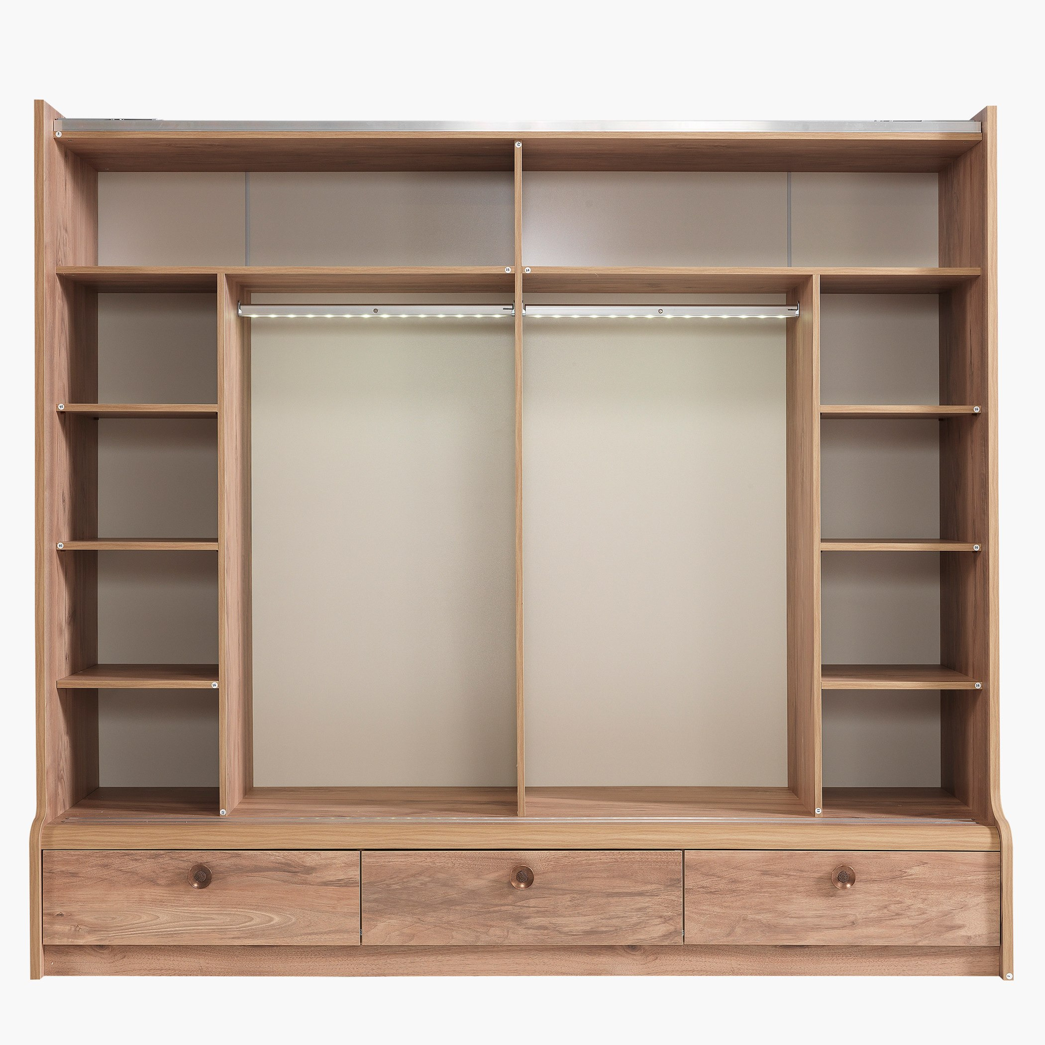 خزانة ملابس ببابين انزلاقيين و3 أدراج مع مرآة من تريليس-hbxfurniture-wardrobes-image-4