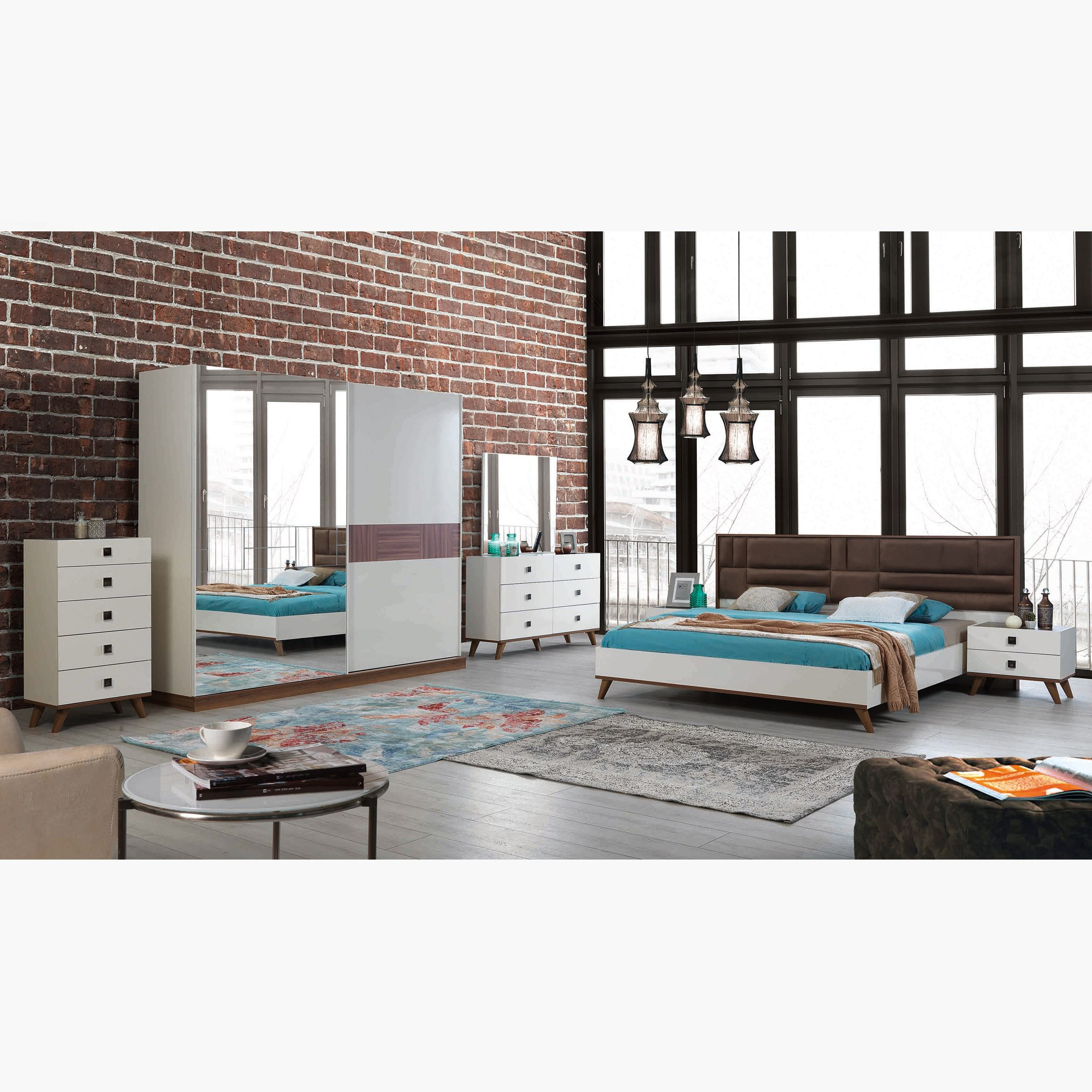 طقم غرفة نوم كينج 5 قطع - فاليريا من موڤو - 180x200 سم-hbxbedroom-bedsandbedsets-bedroomsets-king-image-1