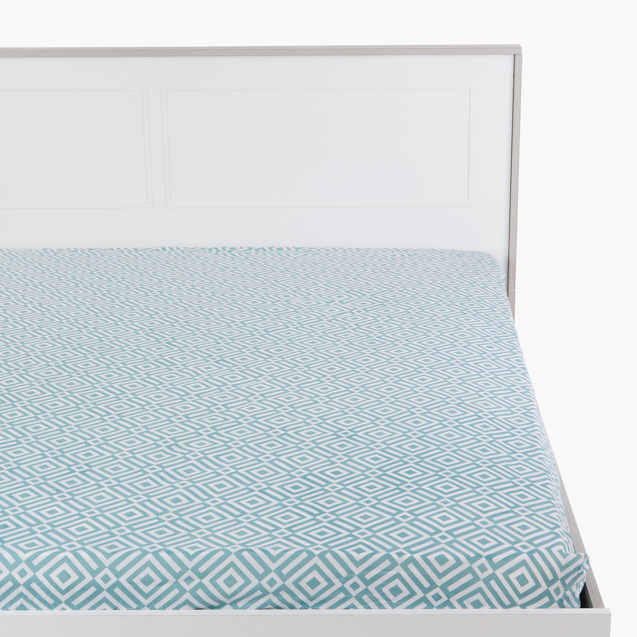 شرشف مطّاطي بطبعات بلايك - 180x200 سم-hbxhomeware-hbxbedroom-image-1