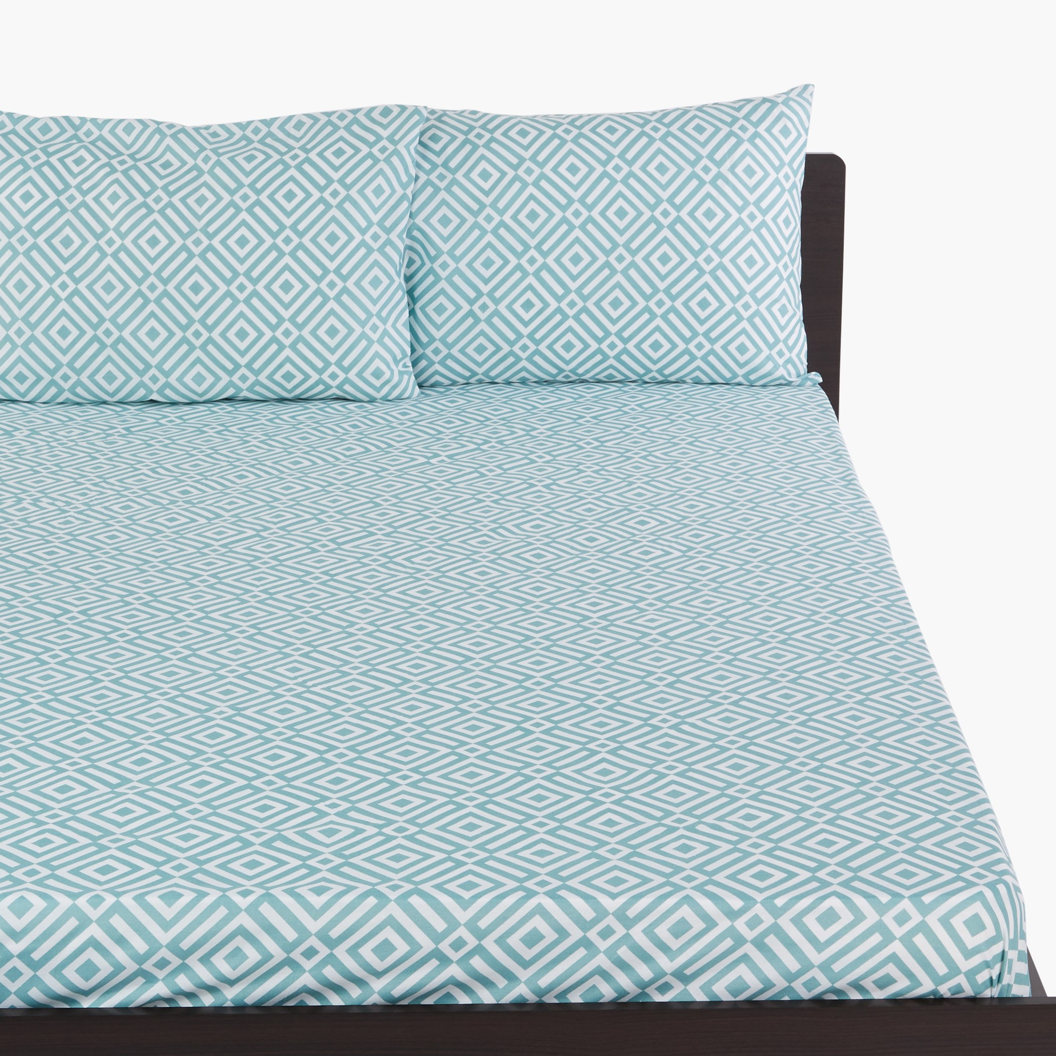 طقم شرشف مسطّح كينج 3 قطع بطبعات بلايك - 240x260 سم-hbxhomeware-bedding-flatsheets-image-1