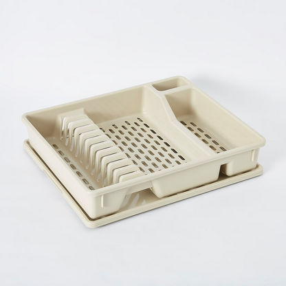 Kevin Plastic Dish Drainer with Tray - 44 cms