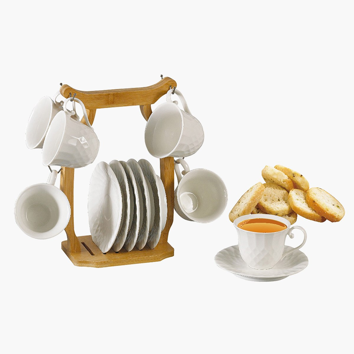 طقم فنجان وصحن بارز الملمس من 12 قطع مع حامل من فيست-hbxhomeware-diningandtabletop-coffeeandteasets-image-1