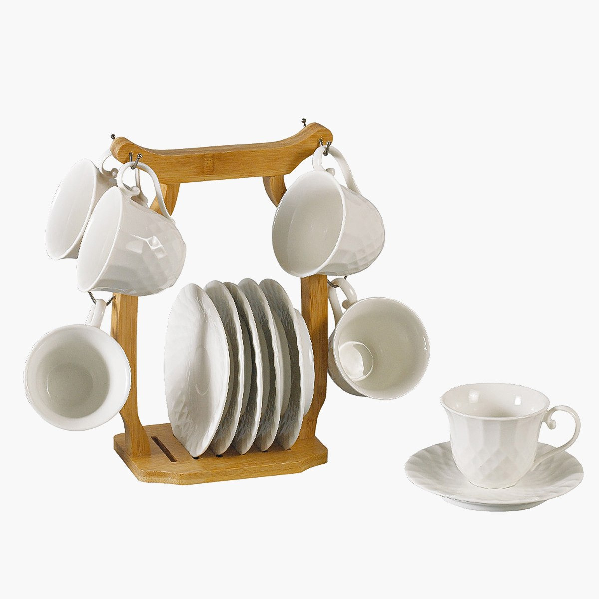 طقم فنجان وصحن بارز الملمس من 12 قطع مع حامل من فيست-hbxhomeware-diningandtabletop-coffeeandteasets-image-2