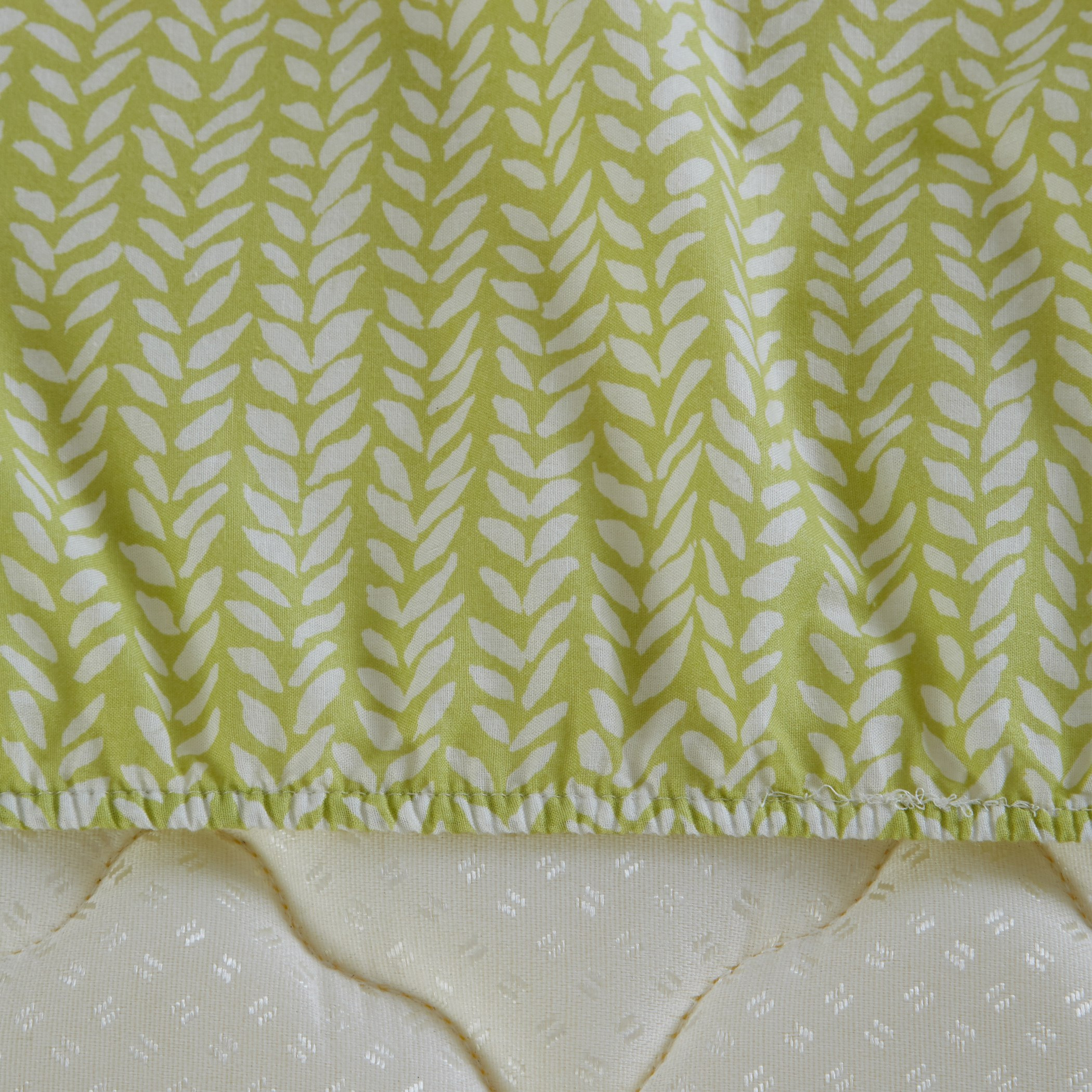 شرشف مطّاطي مزدوج بطبعات فيرن - 120x200 سم-hbxhomeware-bedding-fittedsheets-image-2