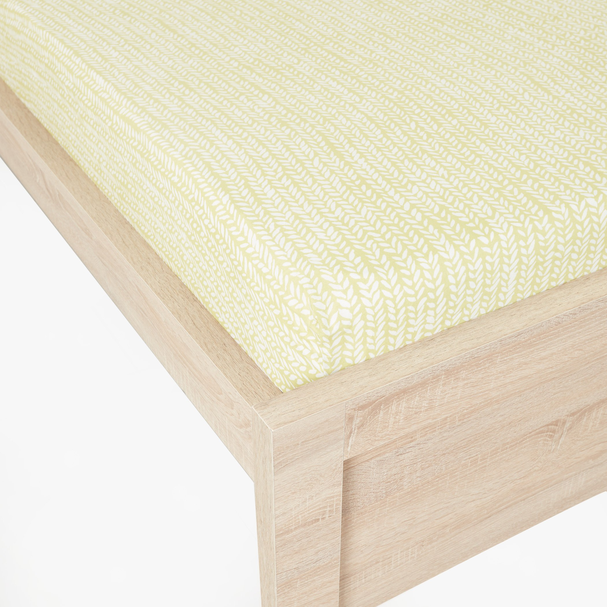 شرشف مطاطي كوين بطبعات فيرن - 150x200 سم-hbxhomeware-hbxbedroom-image-1