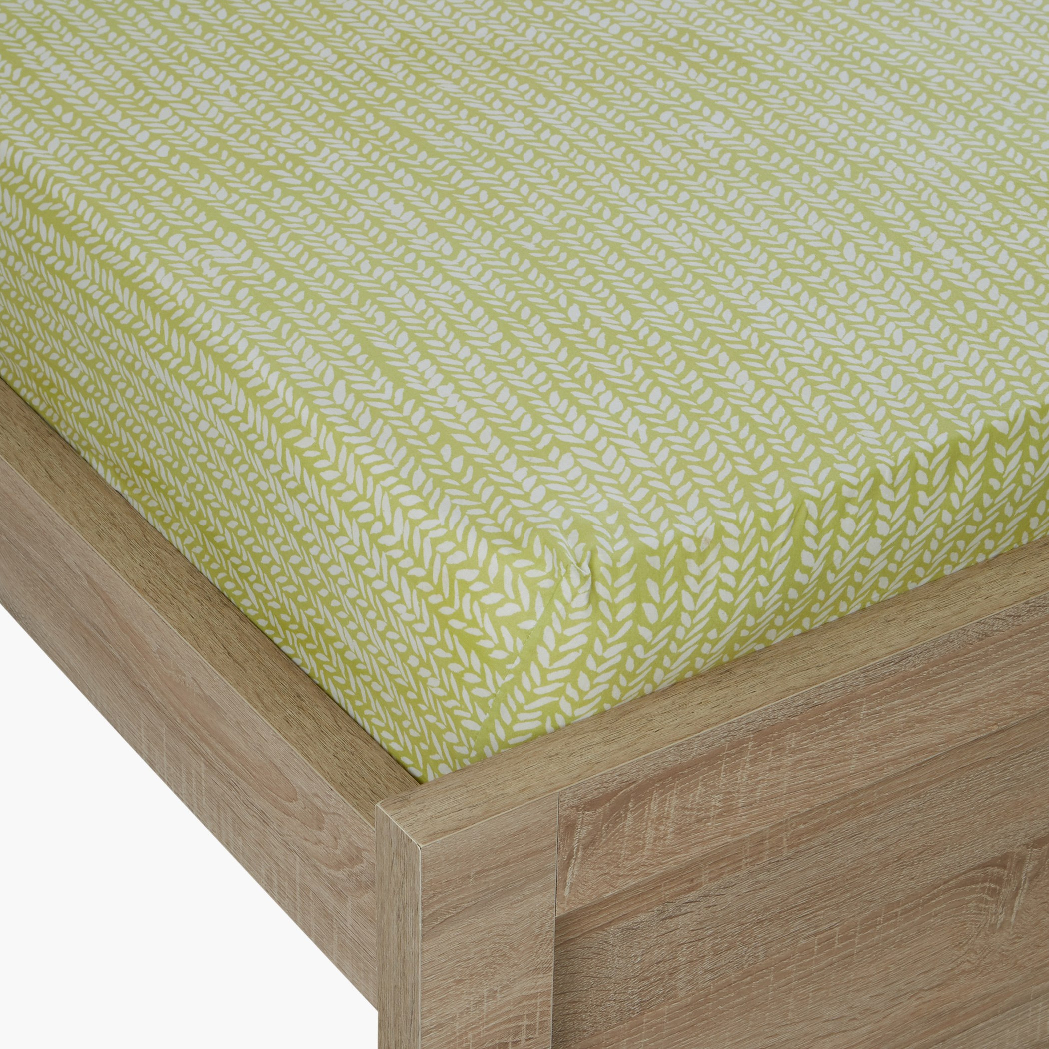 شرشف مطاطي كينج بطبعات فيرن - 180x200 سم-hbxhomeware-hbxbedroom-image-1