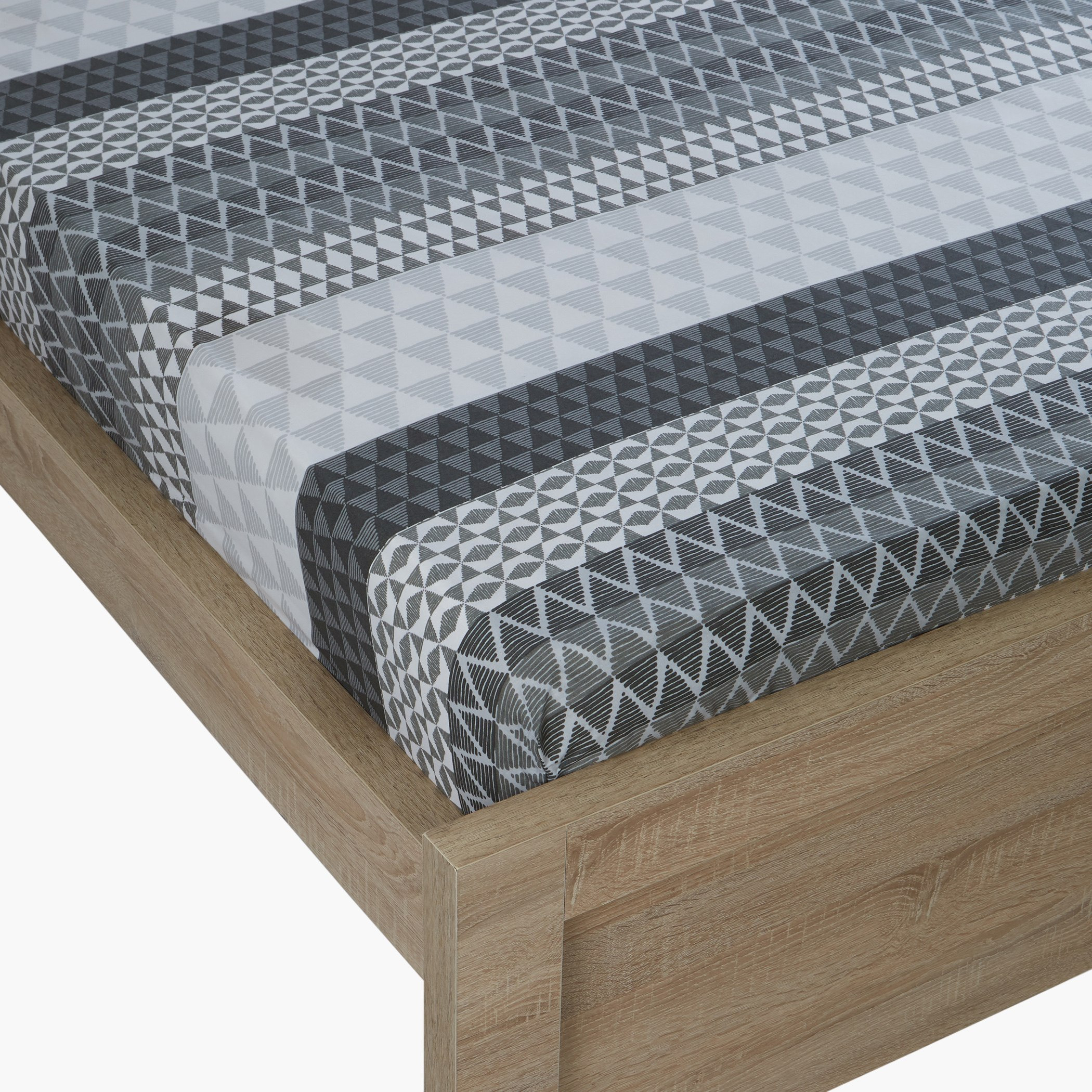 شرشف مطاطي كينج بطبعات هانا - 180x200 سم-hbxhomeware-bedding-fittedsheets-image-1