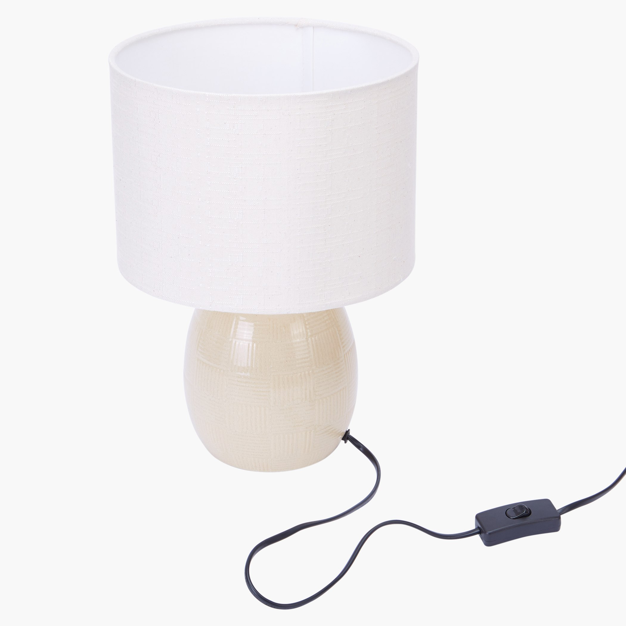 Burlap Electrical Table Lamp-hbxlivingroom-lighting-tablelamps-image-3