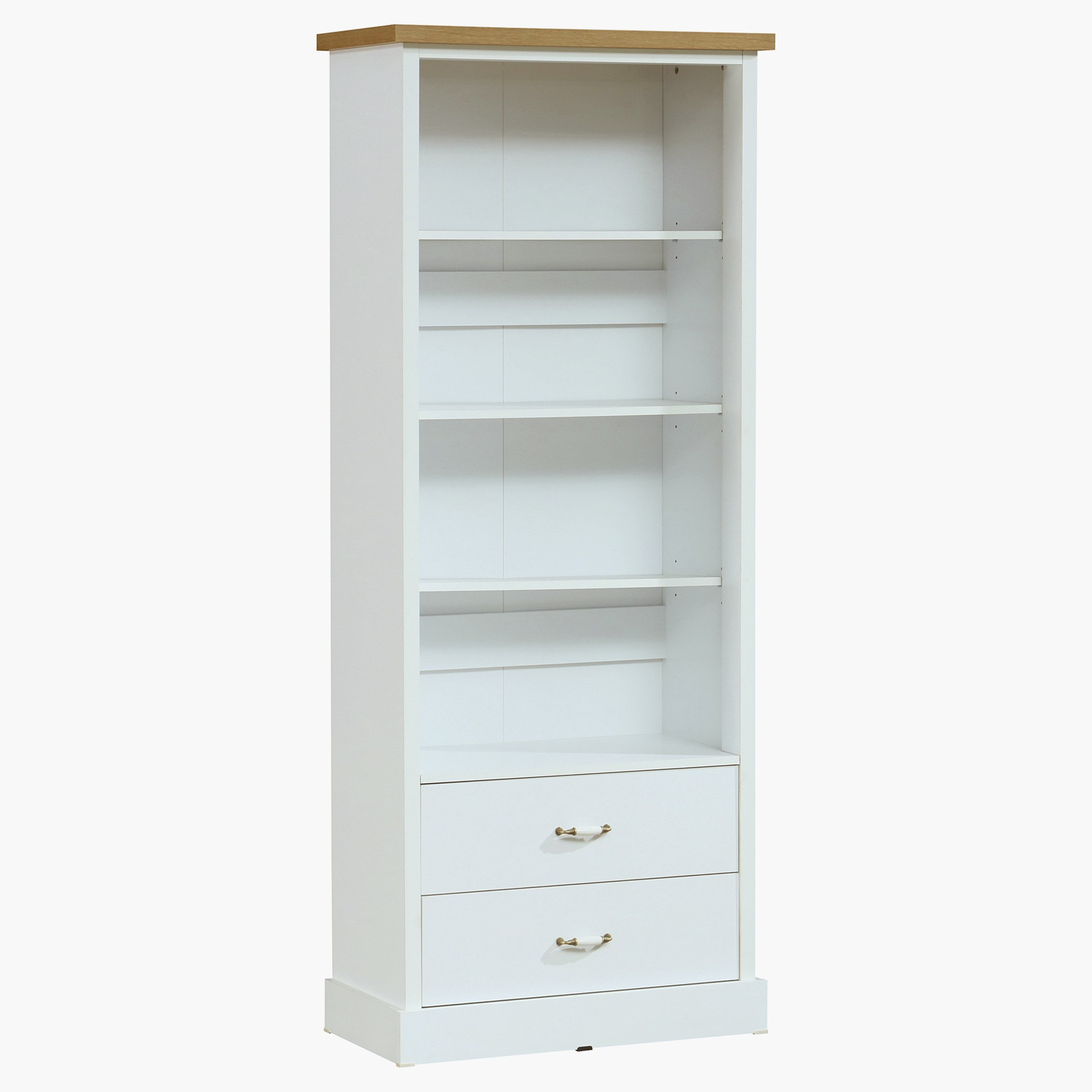 خزانة كتب 4 أرفف بدرجين من بروكلين-hbxfurniture-office-bookcases-image-1