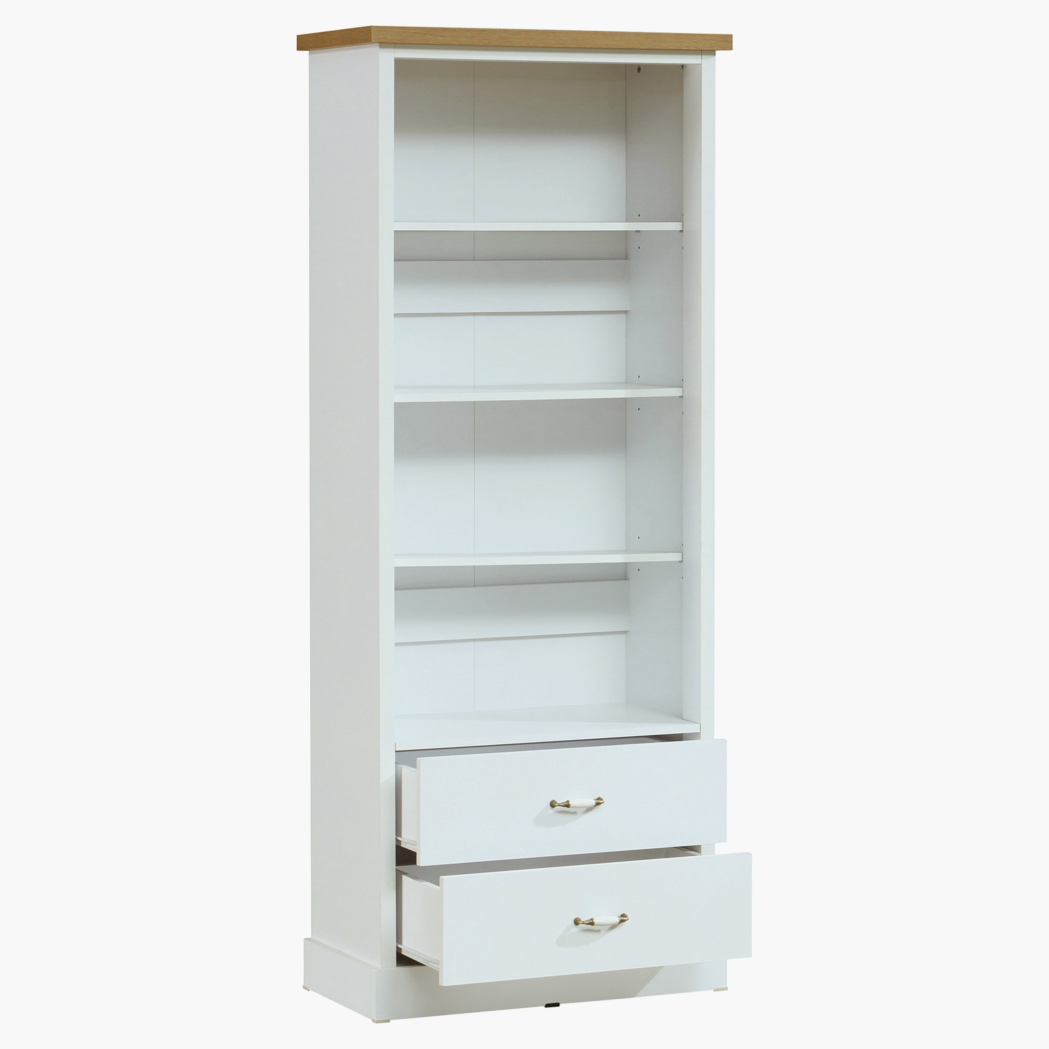 خزانة كتب 4 أرفف بدرجين من بروكلين-hbxfurniture-office-bookcases-image-3