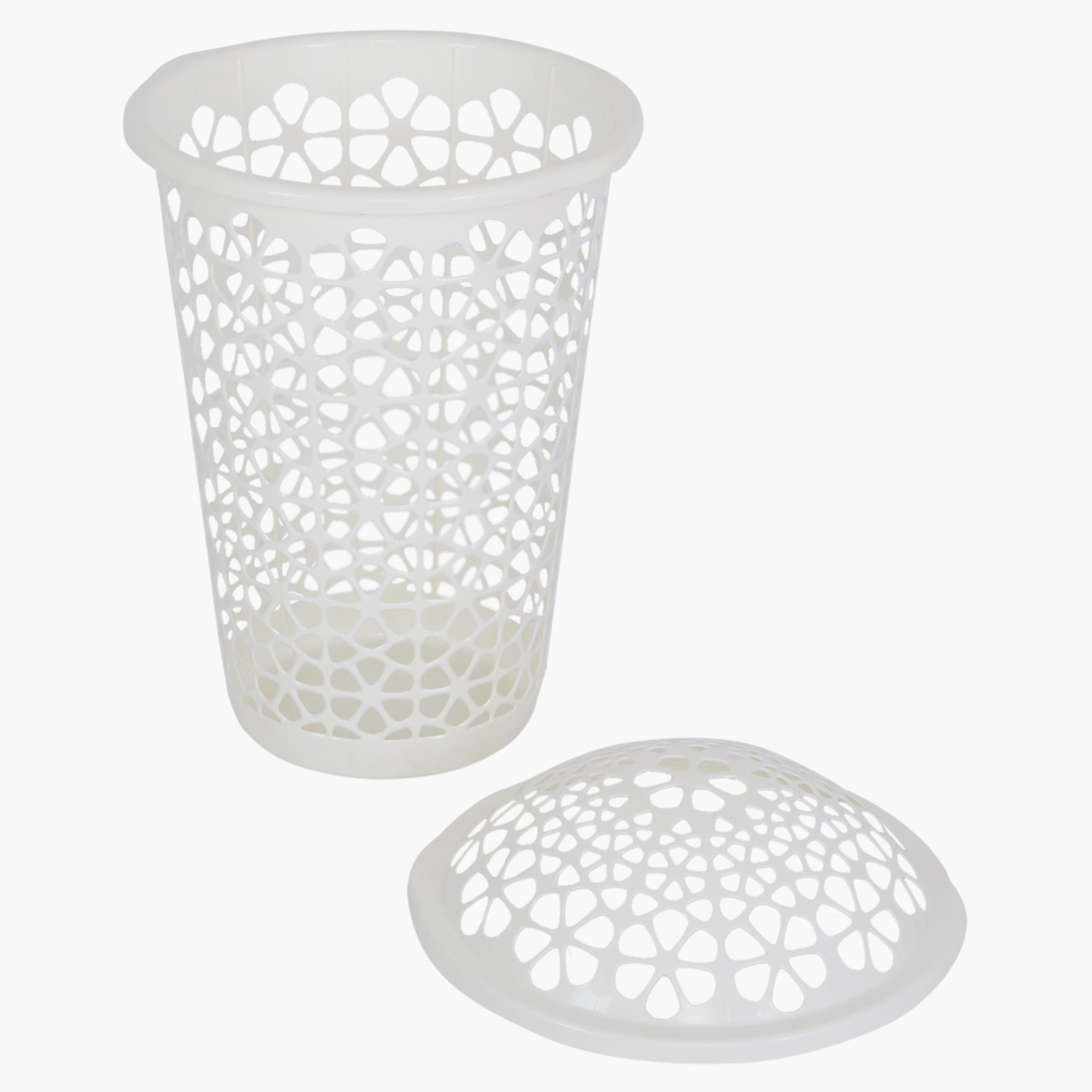 سلة غسيل بغطاء وتفاصيل مفرّغة من فلورينا-hbxbathroom-bathroomstorage-laundryhampers-image-2