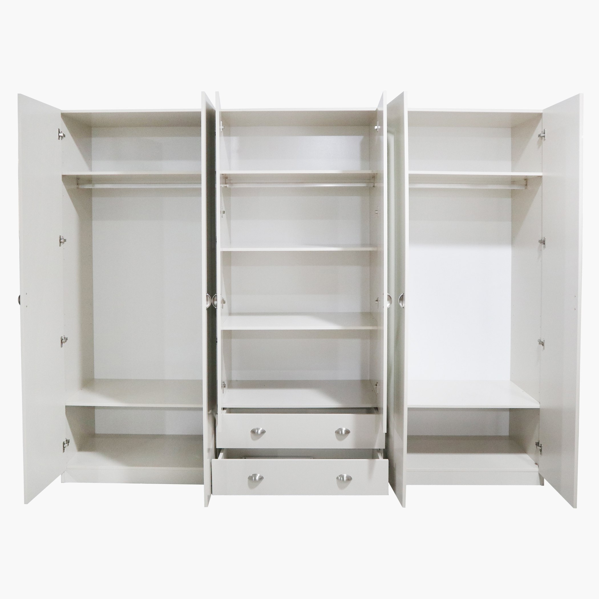 خزانة ملابس بـ 6 أبواب وأرفف قابلة للتعديل ومرايا كلاسي-hbxfurniture-wardrobes-image-3