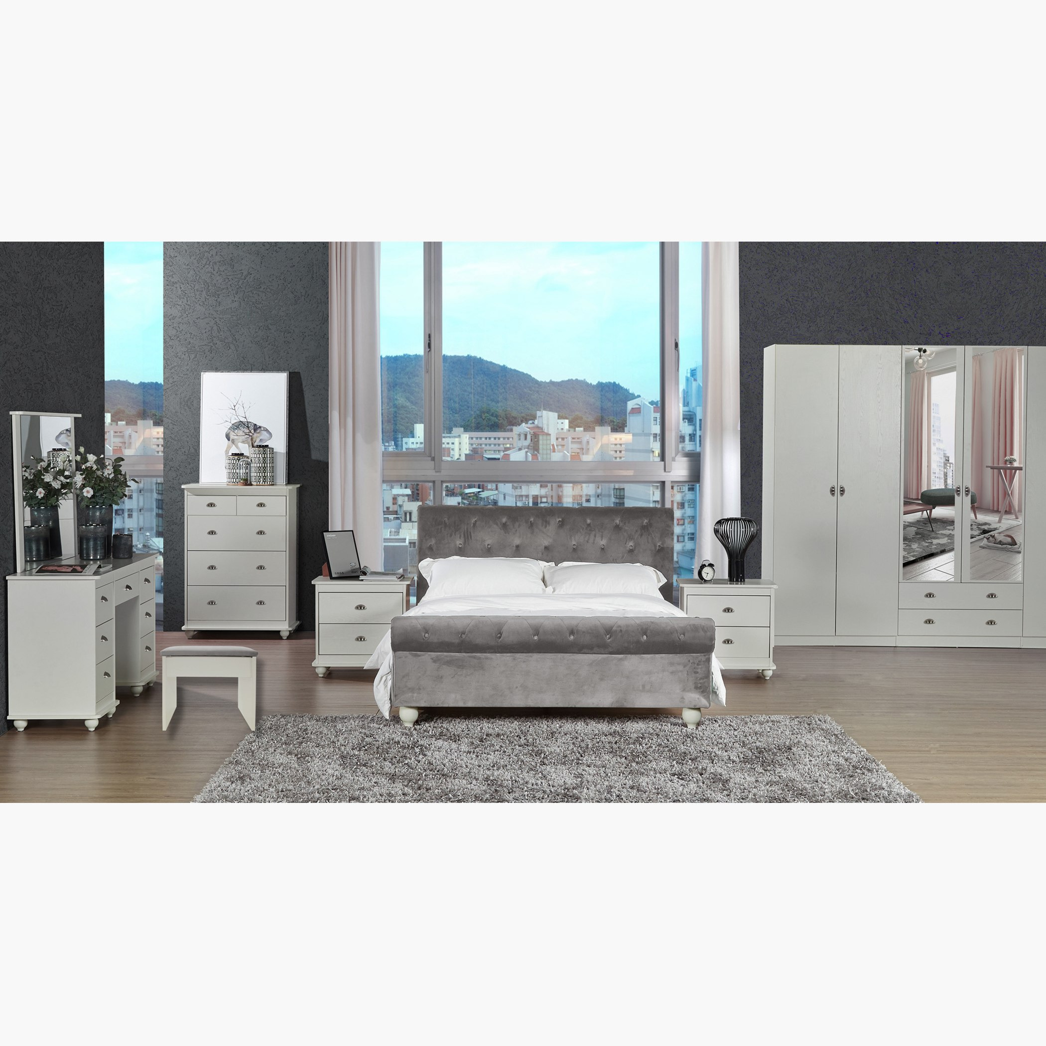 وحدة أدراج بخمسة أدراج كلاسي-hbxfurniture-dressersandchests-chestofdrawers-image-7