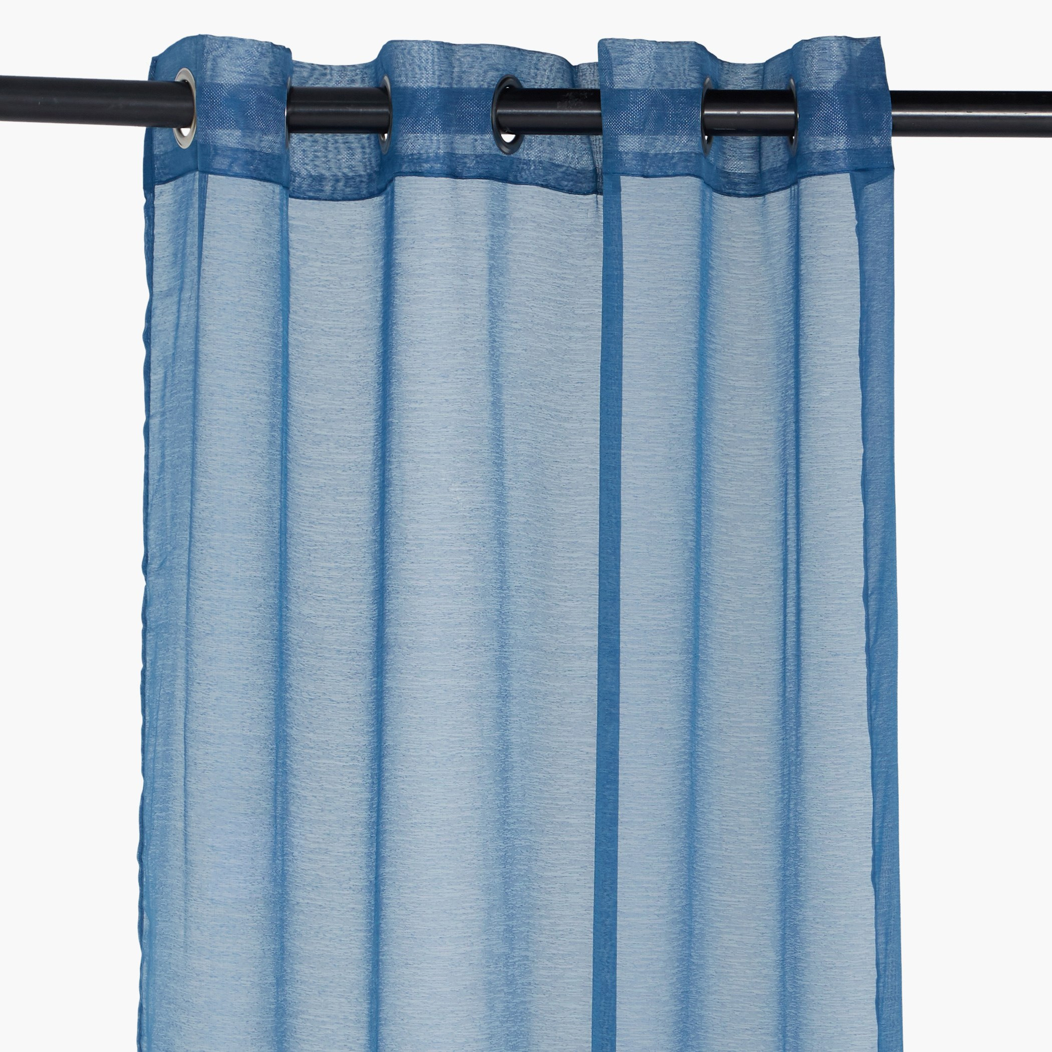 Indus Sheer Textured Eyelet Curtain Pair - 140x240 cm-hbxbedroom-windowcoverings-curtains-image-2