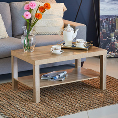 Costagat Rectangular Coffee Table with Shelf