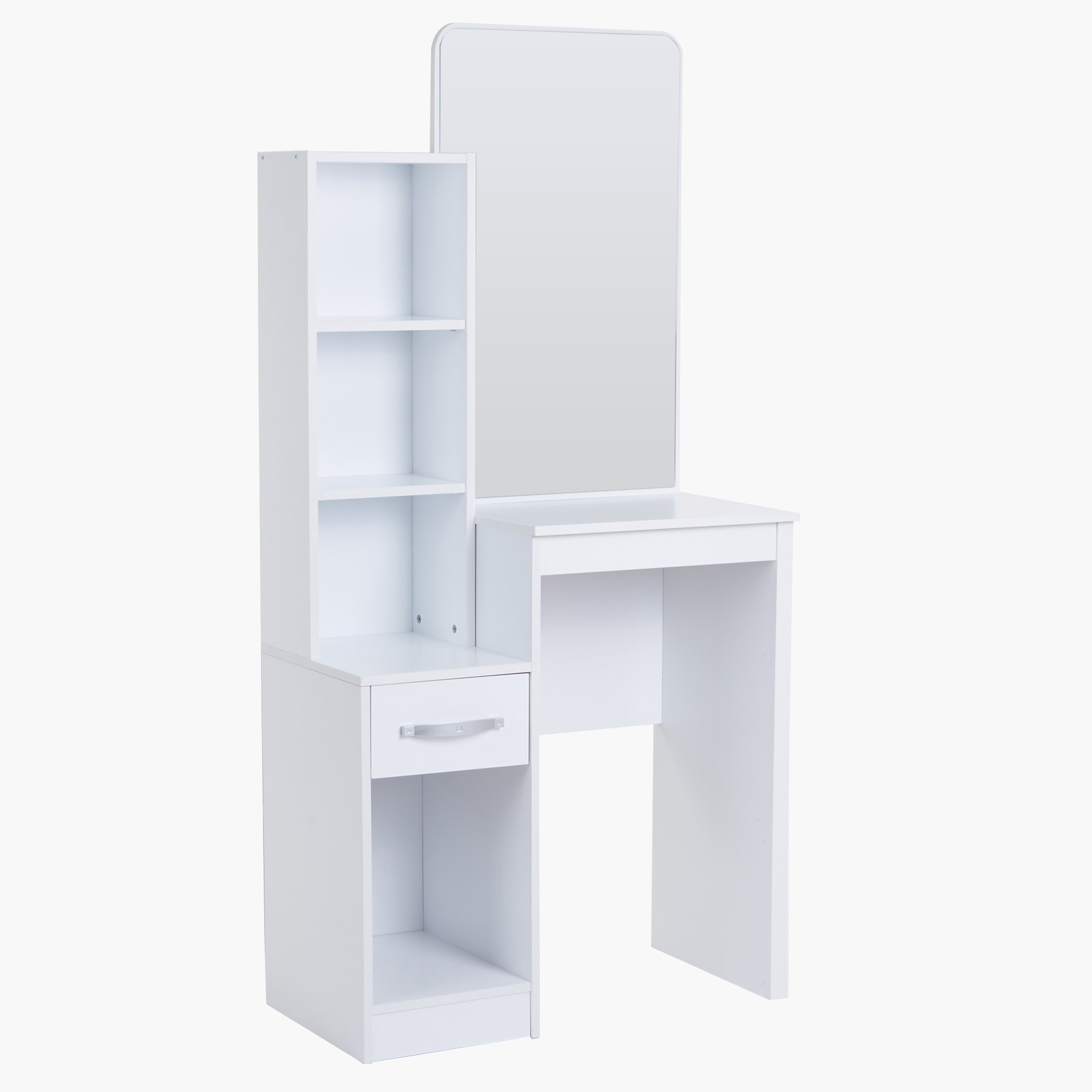 طاولة تزيين بأرفف عديدة ودرج مع مرآة ومقعد - جوي من موڤو-hbxfurniture-bedroom-dressersandmirrors-image-4