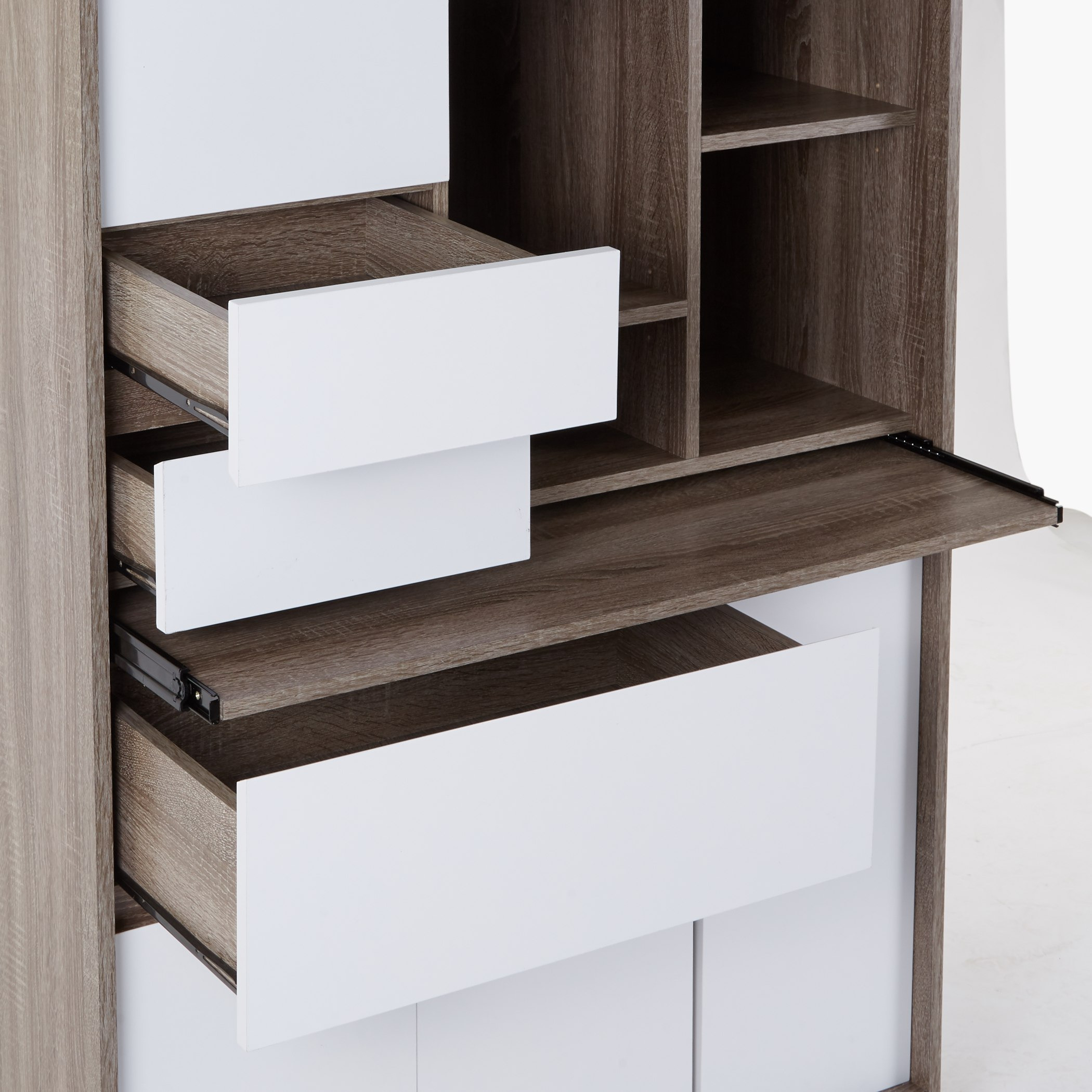 Cathy Multi-Shelf Study Desk with Bookcase-hbxfurniture-office-bookcases-image-2